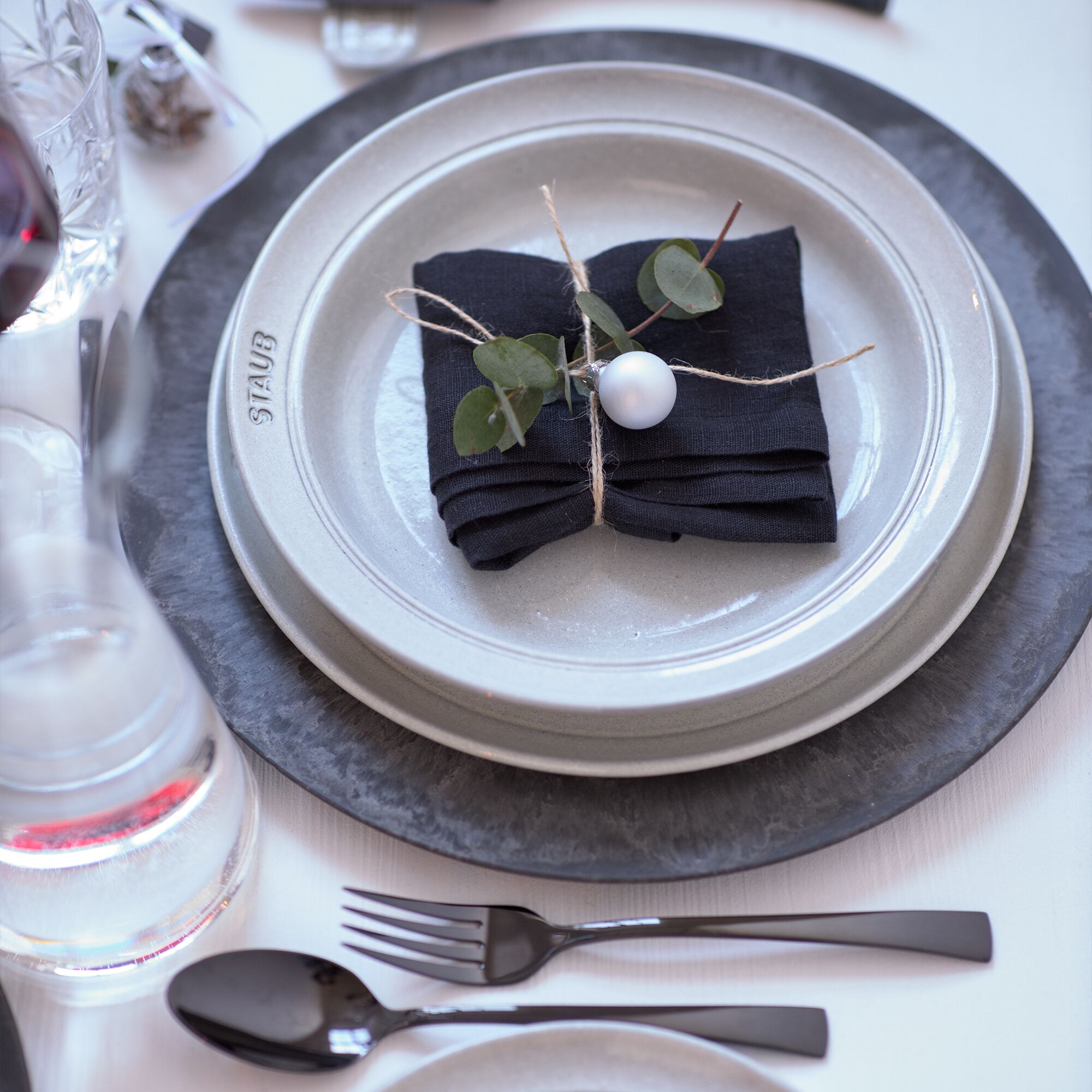 STAUB | Dining Line Ceramic Deep Plate – Ø 24 cm - White Truffle