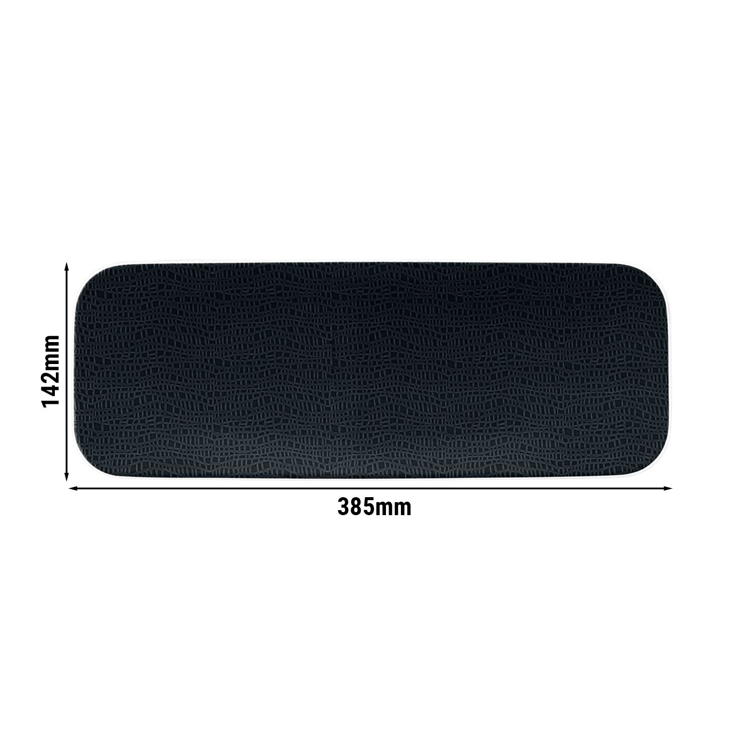 (2 pièces) SELTMANN WEIDEN | Assiette coupe – plate rectangulaire – 380 × 140 mm – Noir