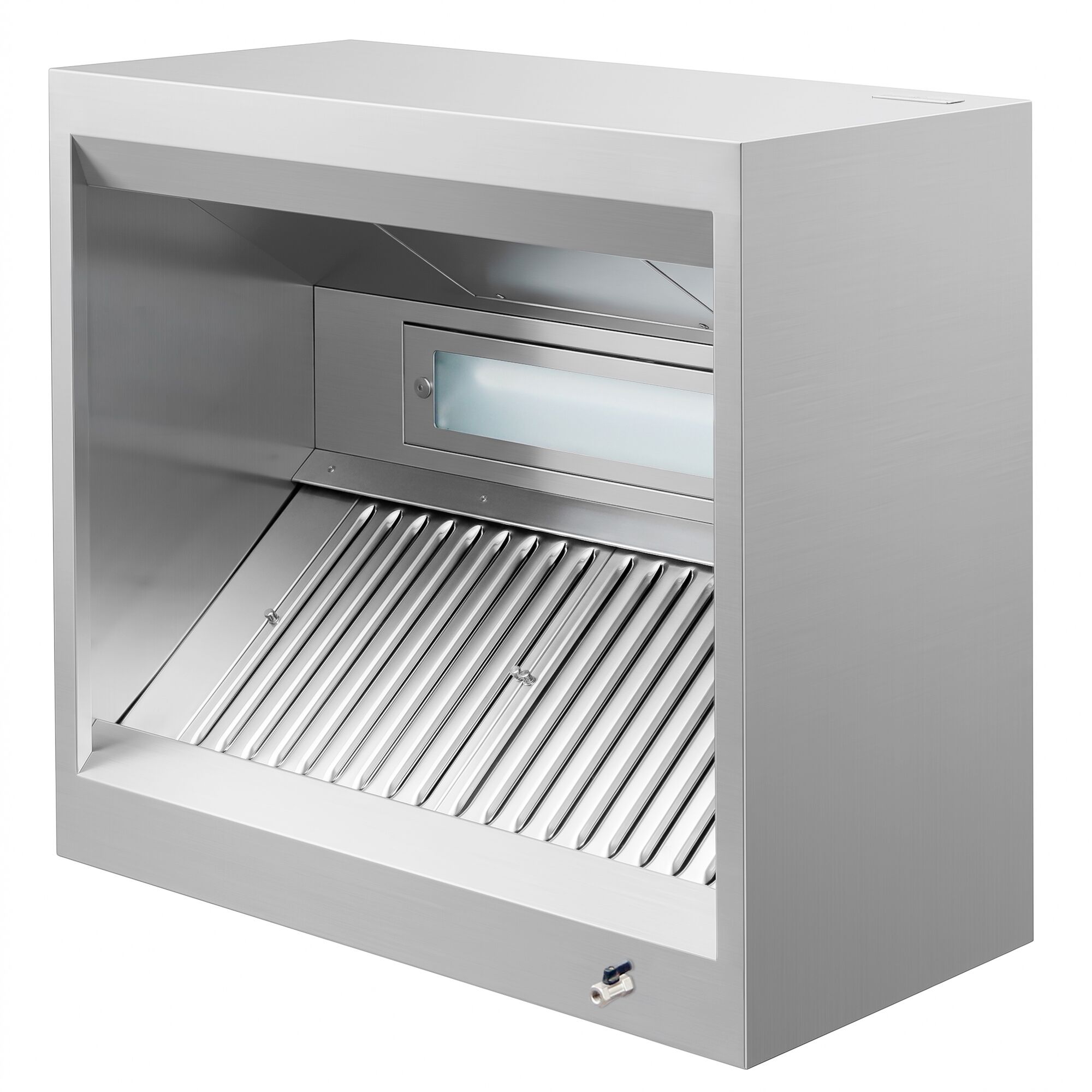 Induction box hood – 1000 mm – with filter & light – without motor