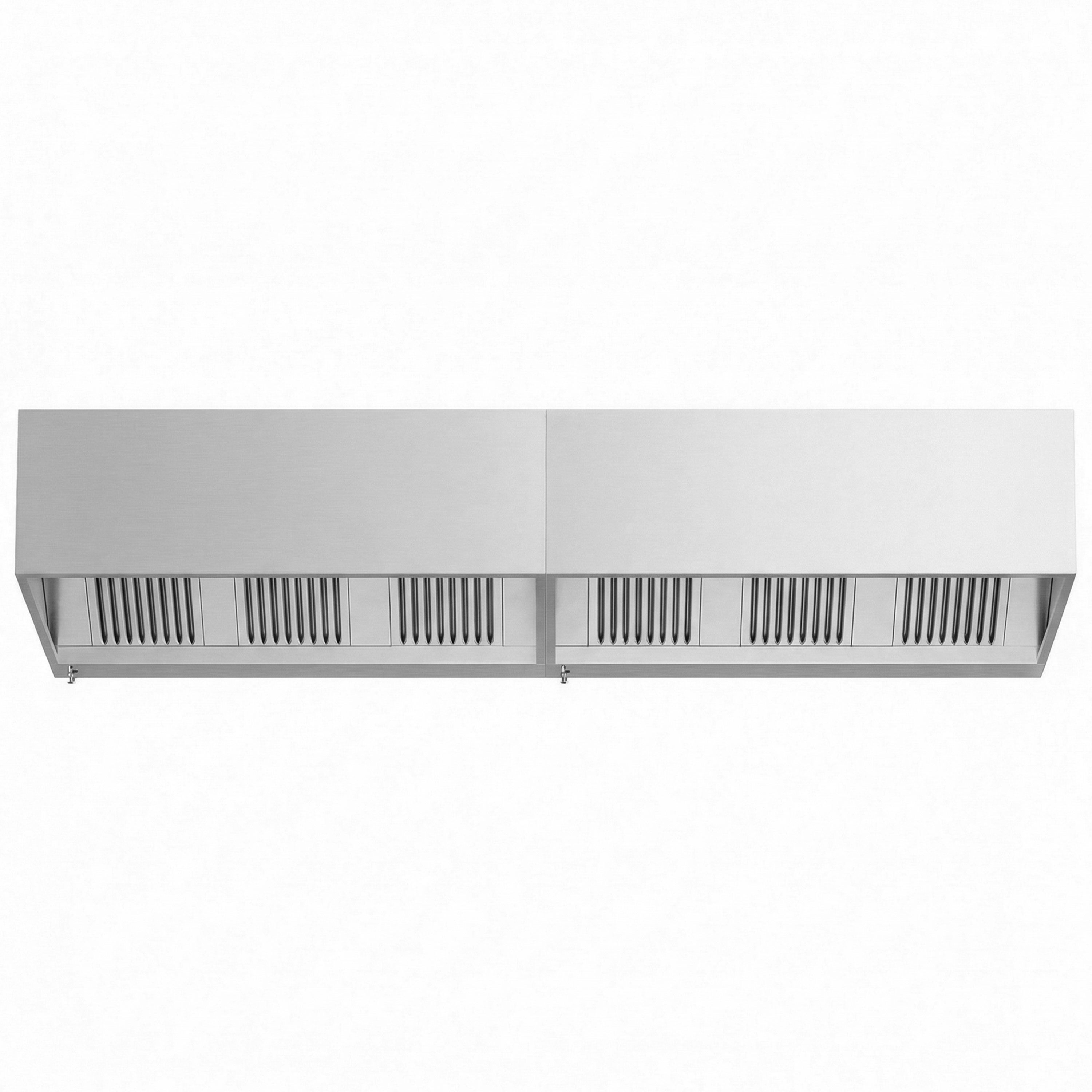 Hotte à adosser professionnelle - Profondeur 900 - 4200mm - sans moteur - avec filtres et éclairage