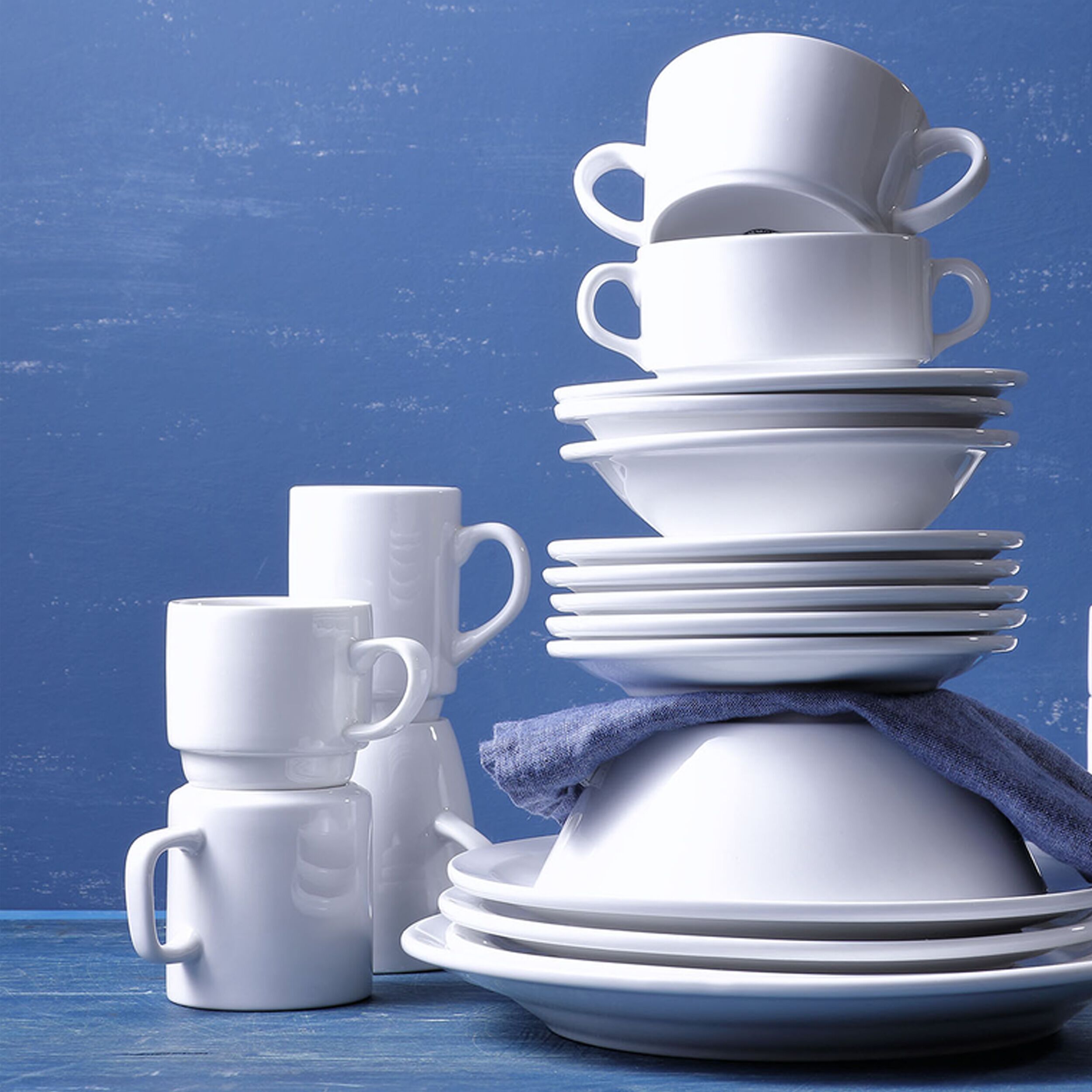 (6 pcs) BUDGETLINE - Soucoupe à café / thé - Ø140mm - Blanc