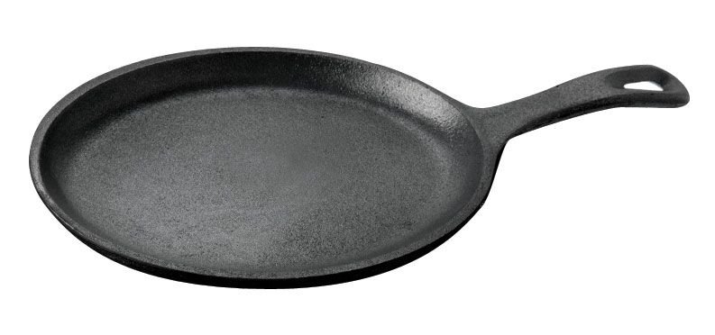 Set de service fajitas - Set de 6 pièces - incl. poêle en fonte avec manche + planche MDF + 3 petits bols + panier à friture - Fonte + MDF + Acier inoxydable AISI 304 - 350x260mm - poêle en fonte avec manche