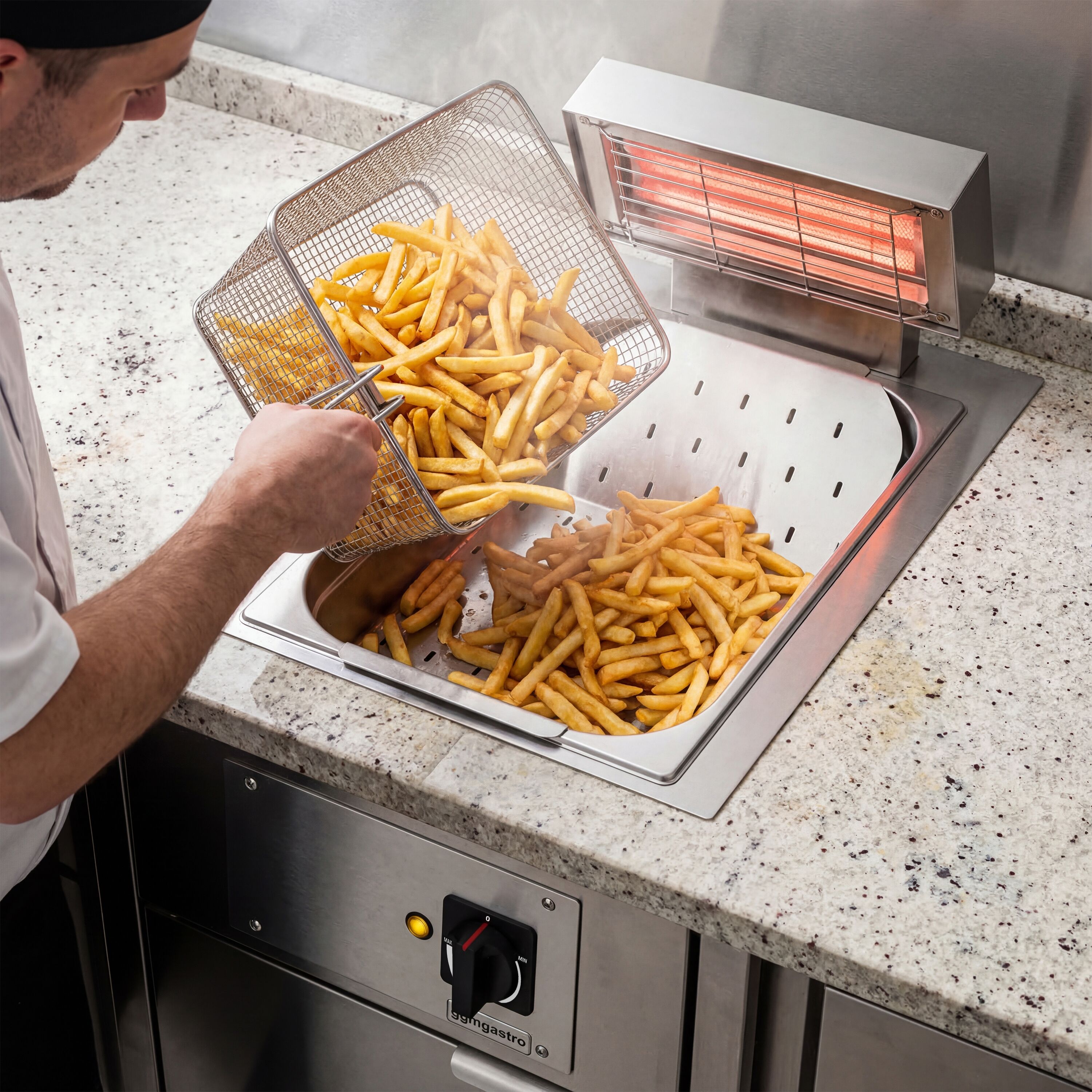 Chauffe-frites électrique professionnel - 1,00kW - 1x GN 1/1