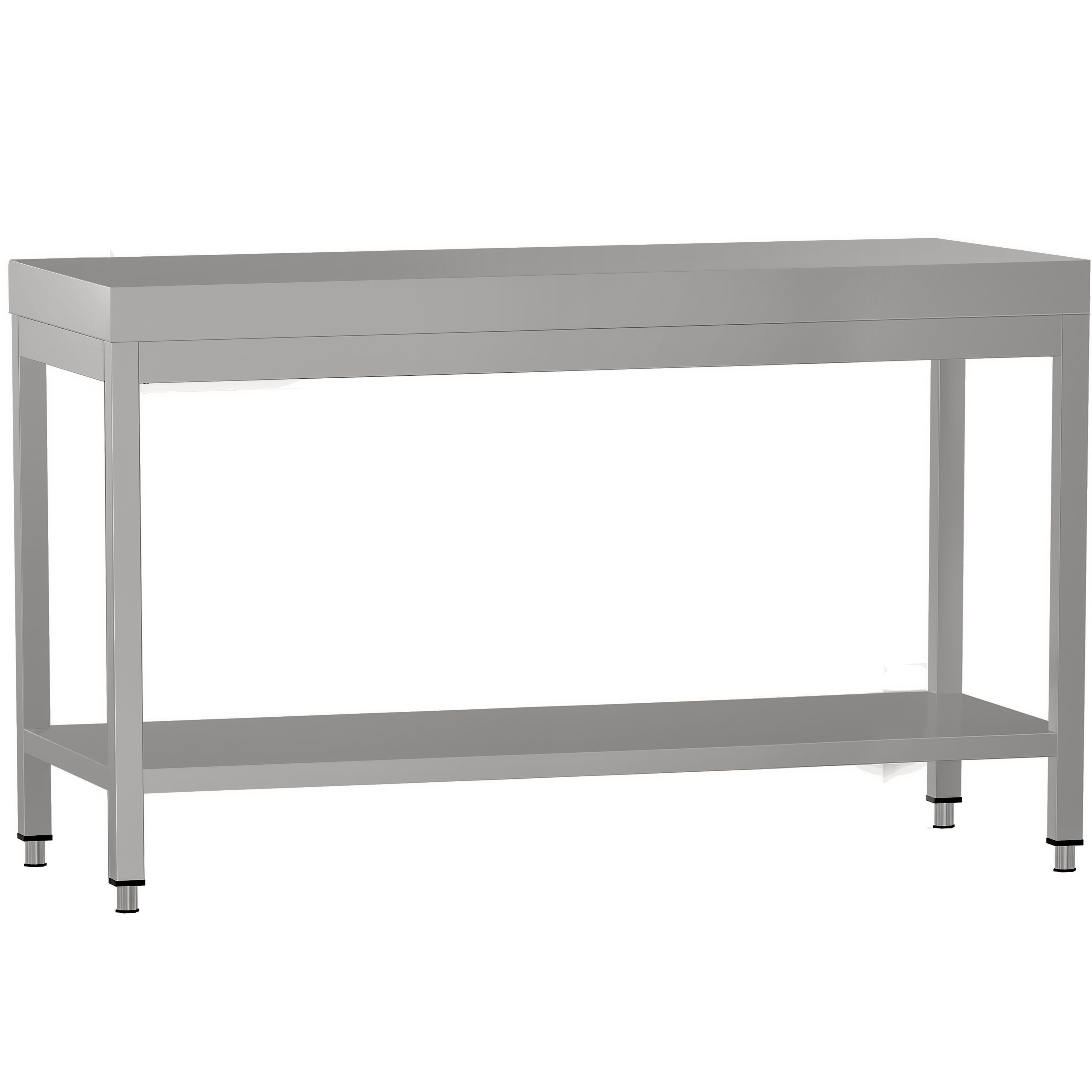 Table de travail en inox ECO – 1400 × 600 mm – avec tablette inférieure