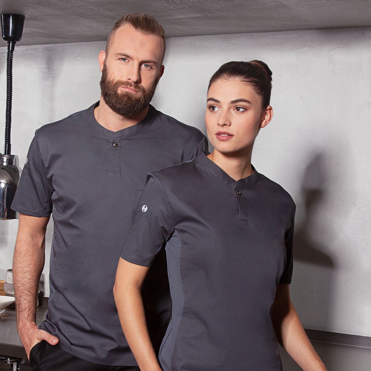 (6 pièces) KARLOWSKY | Chemise de travail manches courtes homme Performance - Anthracite - Taille : 3XL