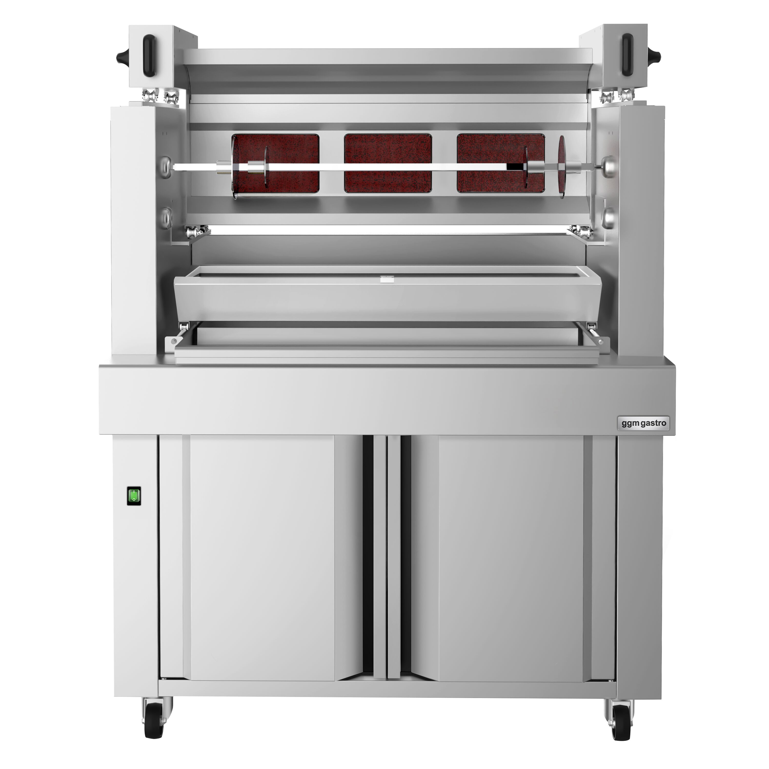 Grill kebab - sur roulettes - broche horizontale (Cağ) - sur socle - 9.8kW - pour 85kg de viande