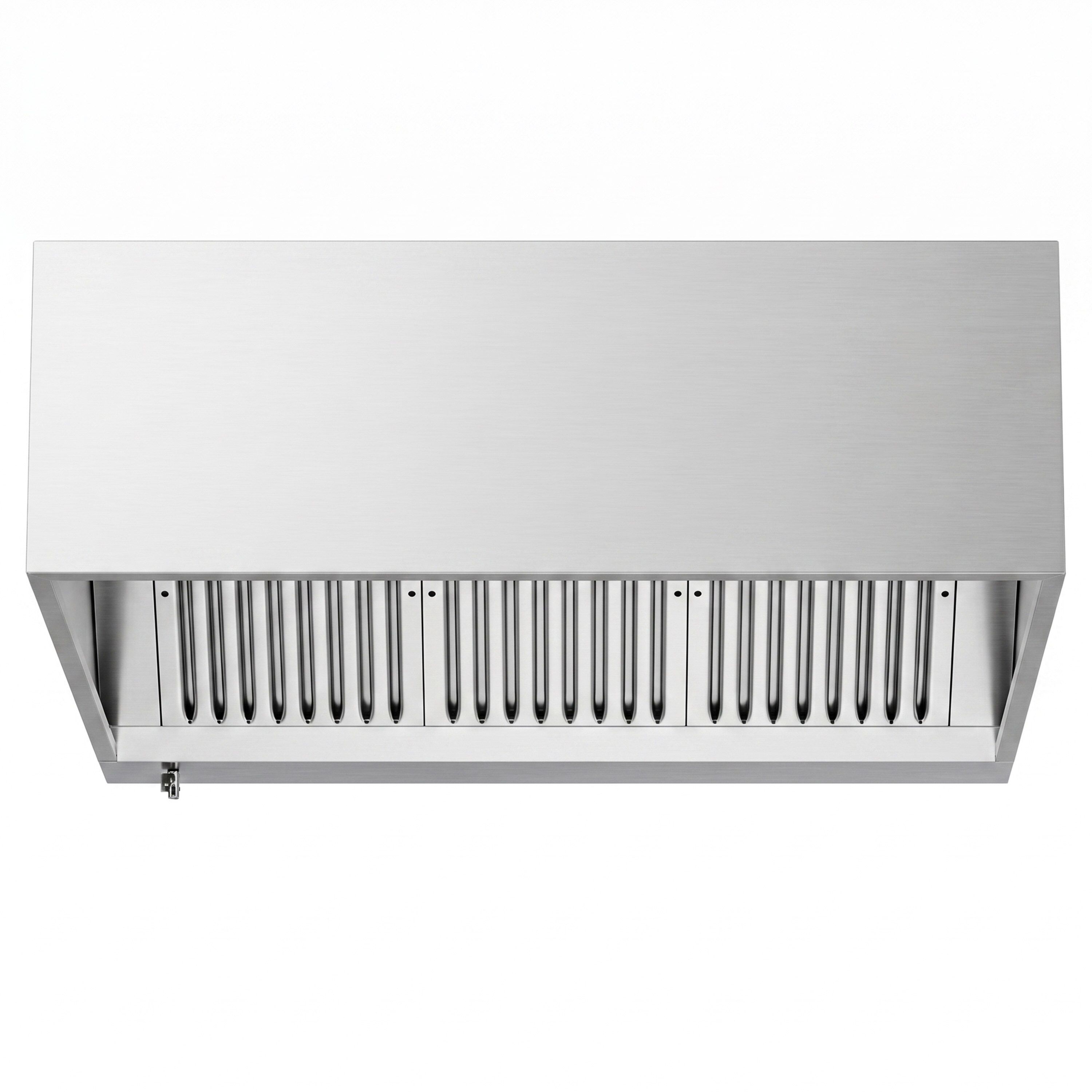Hotte à adosser professionnelle - Profondeur 1100 - 1400mm - sans moteur - avec filtres et éclairage
