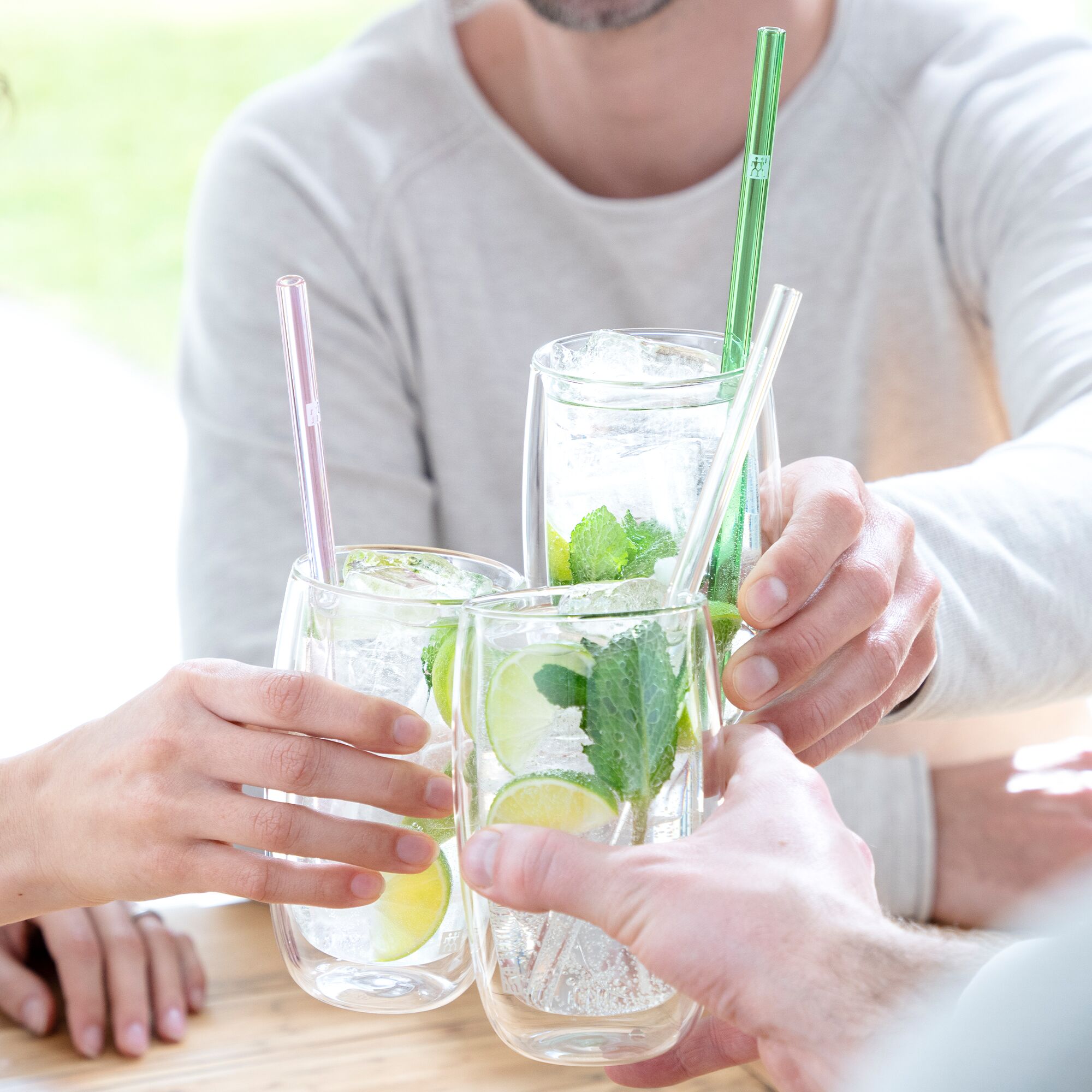 ZWILLING | Sorrento Glass Straw Set – 4x straws + brush - borosilicate - hot & cold