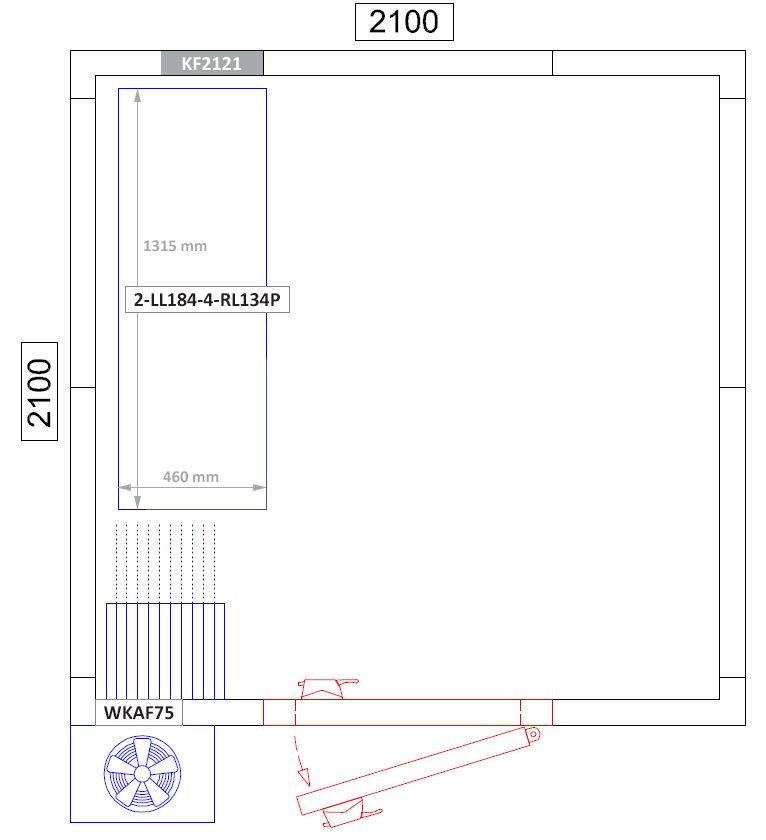 Étagère de base en aluminium - 1315 x 1800 mm - Capacité de charge : 600 kg