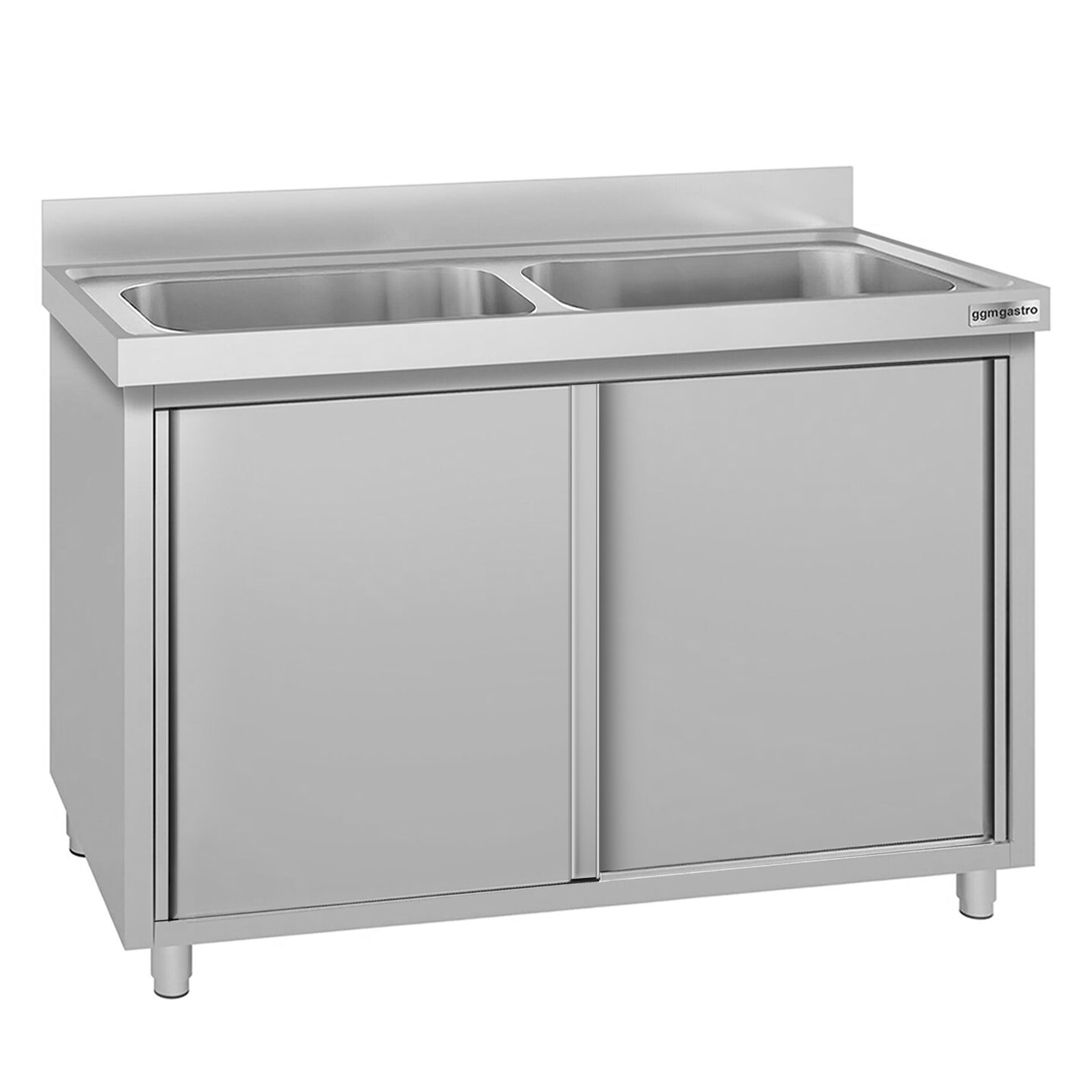 ECO pot washing cabinet – 1600 x 600 mm – with 2 basins