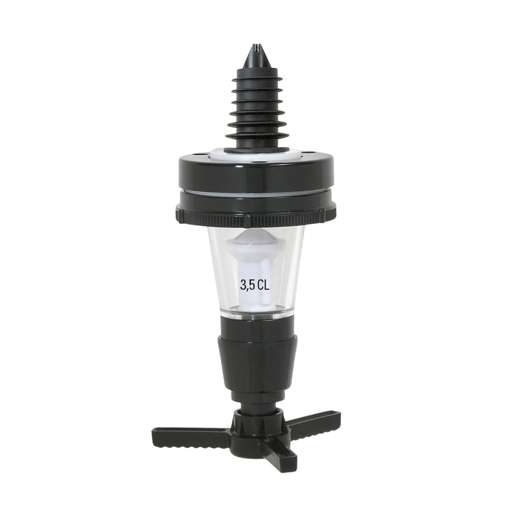 FUCHS | PRIMA - Pourer - 3.5 cl - for 0.7–1-liter bottles - Plastic - Black