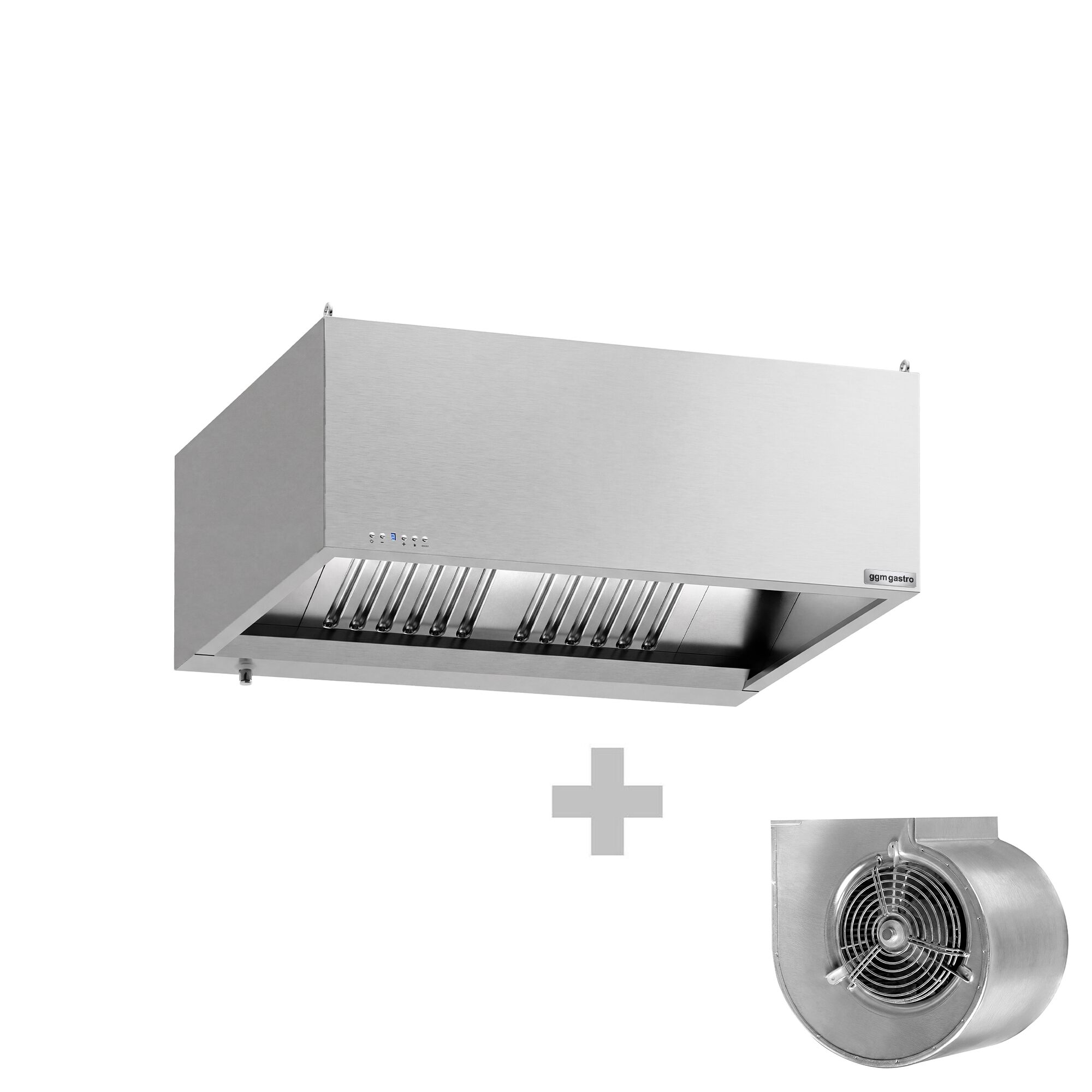 Hotte à adosser professionnelle complète - 1200mm - avec régulateur, filtre & lampe