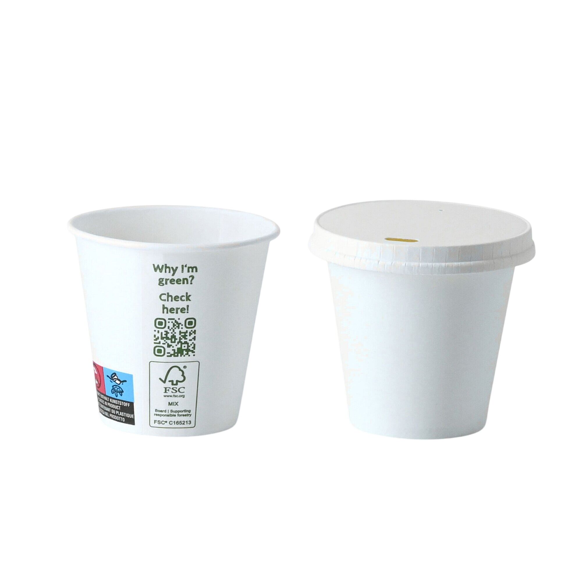 (1000 pcs) Couvercle réutilisable - Transparent - compatible avec 100ml Bol à soupe Ø80mm