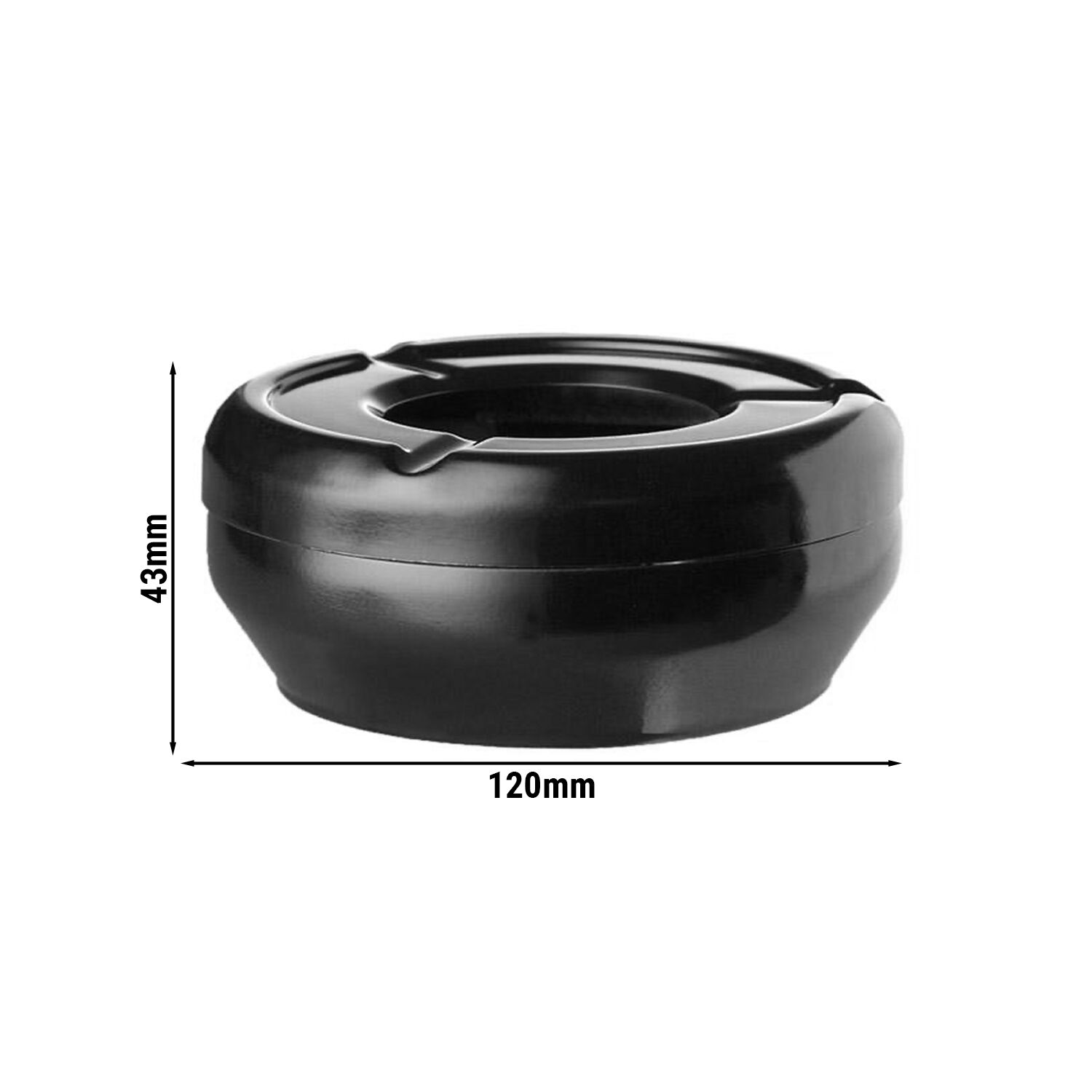(6 pcs) Windproof Ashtray - CASUAL - Ø120mm
