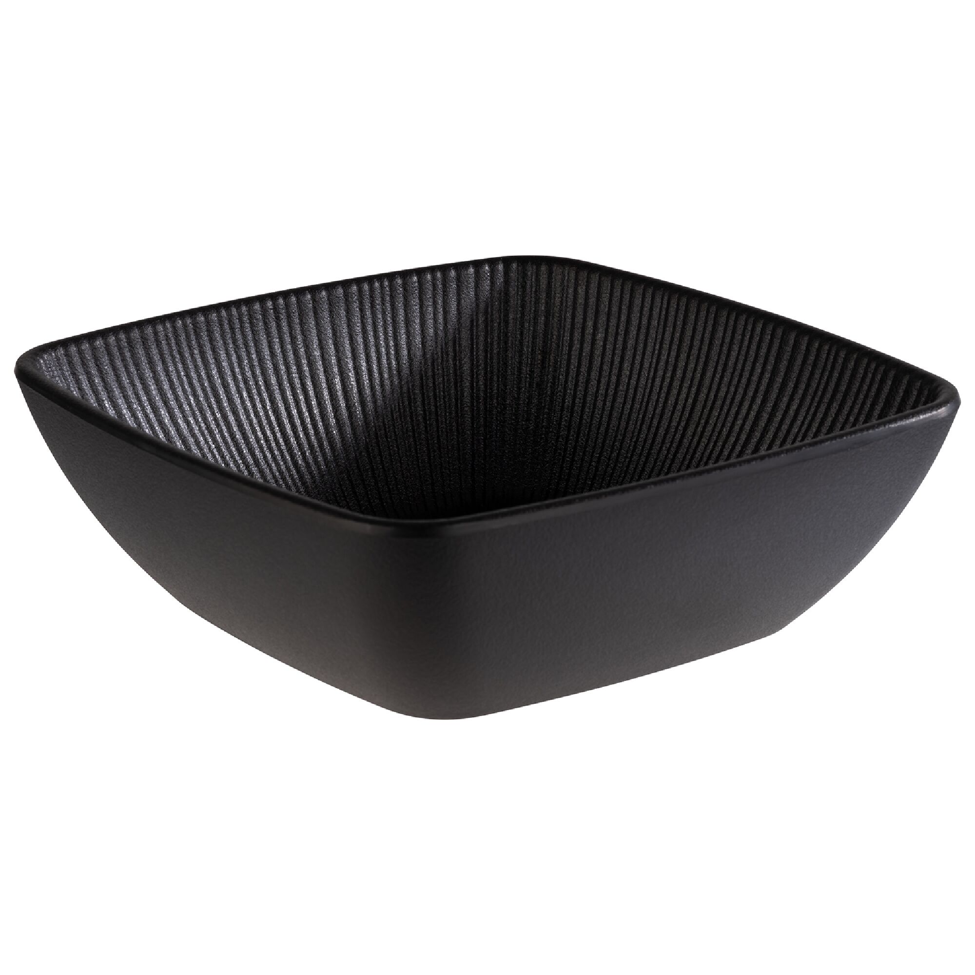 (6 pcs) Coupe - NERO - Mélamine - 0,6L - carré - 165x165mm - Profondeur : 55mm - Noir