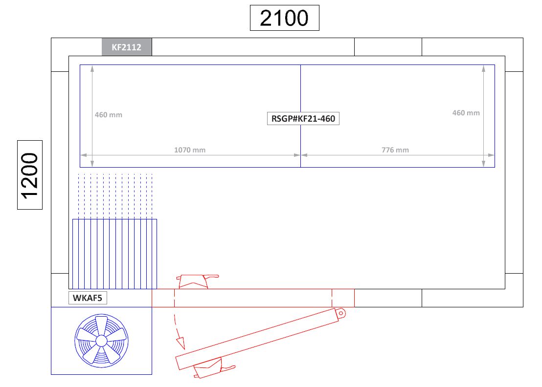 Rayonnage modulaire en aluminium - 1070x776mm - Capacité de charge:600kg