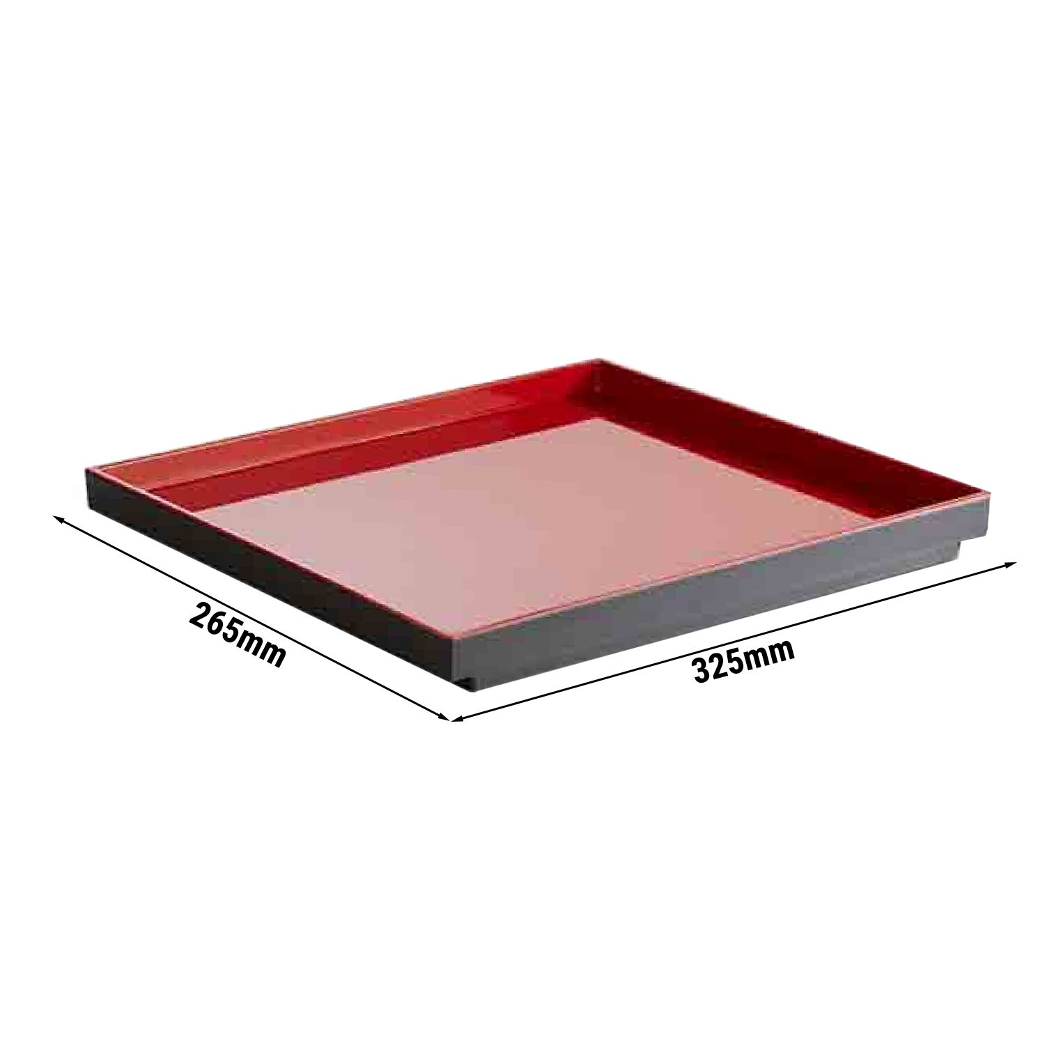 (6 pièces) Plateau GN 1/2 – ASIA PLUS – Mélamine – Hauteur : 30 mm – Noir