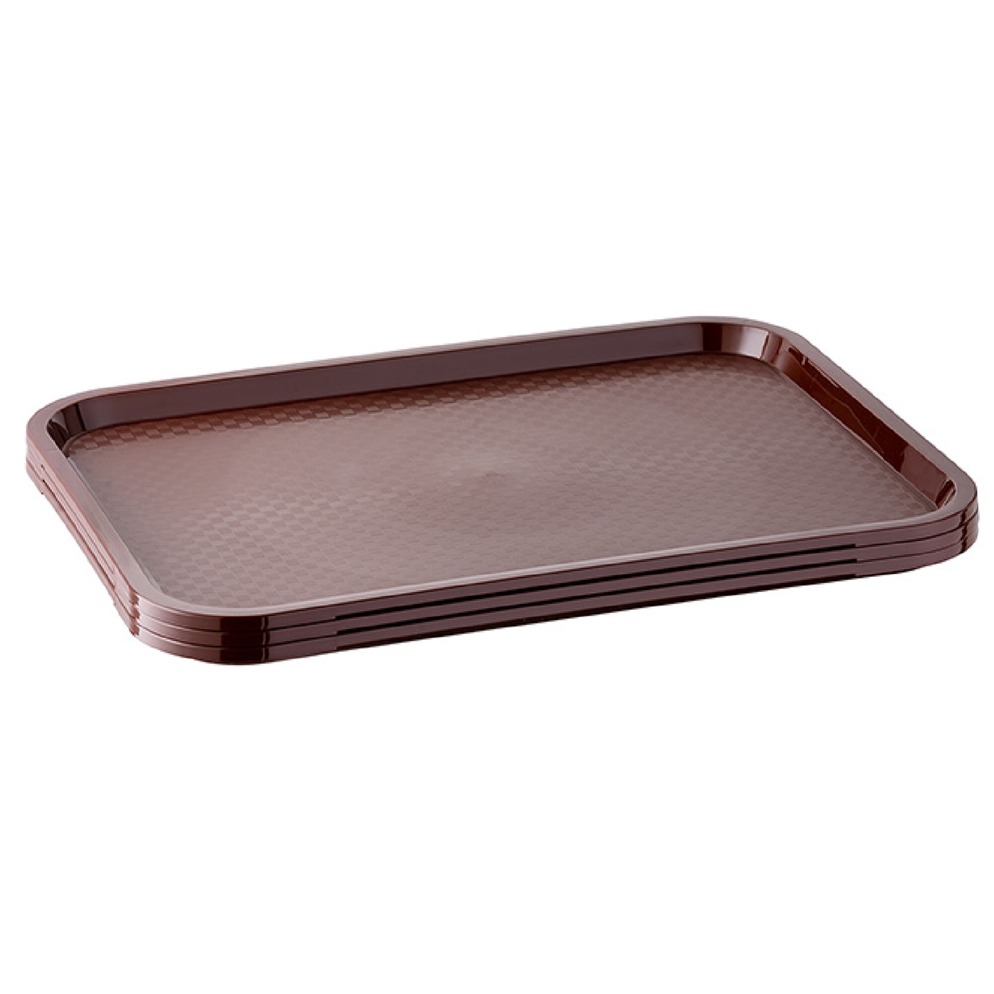 (6 pièces) Plateau FAST FOOD – polypropylène – 410×305 mm – Marron