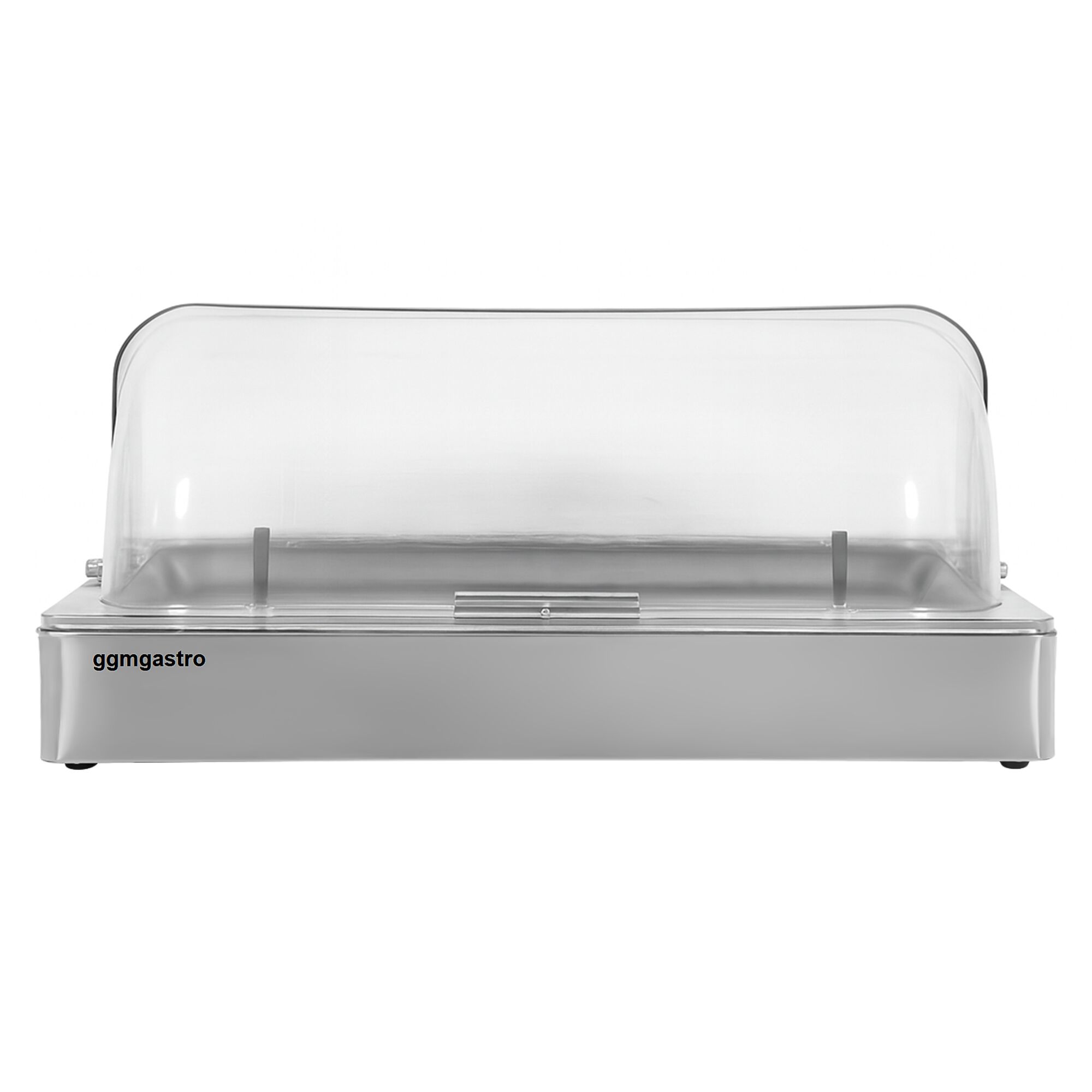 Cloche roll-top - Dôme - GN 1/1 - Acier inoxydable - set 2 pièces - 540x335mm - Hauteur:255mm - incl. bac GN 1/1 - avec capot en plastique