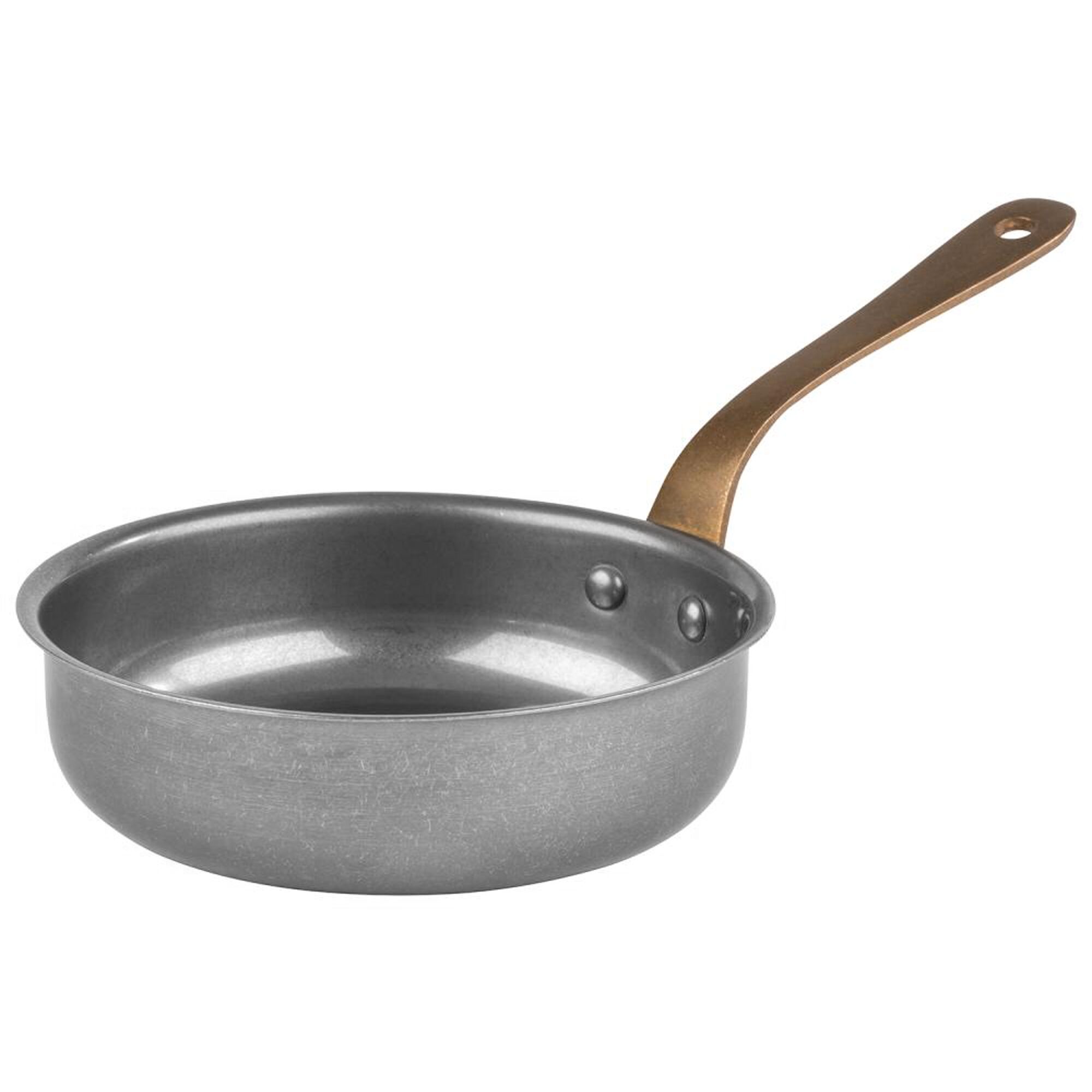 (6 db) Nyeles lábas VINTARA - Rozsdamentes acél - 0,4 liter - Ø 140 mm - Magasság: 40 mm - 240x140x40 mm