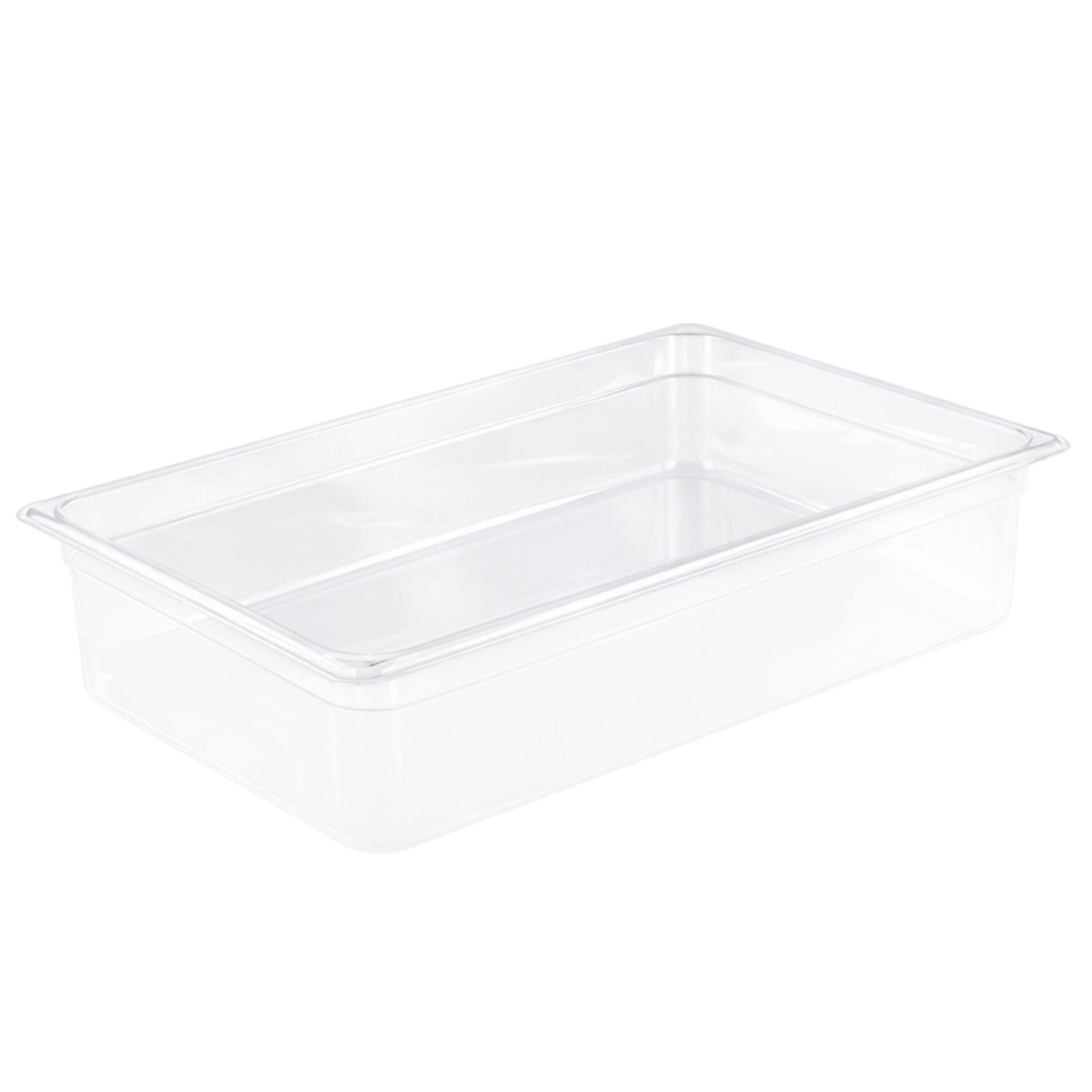(6 pièces) Bac en Polypropylène - GN 1/1 - Translucide - 19,5 L - Hauteur : 150 mm