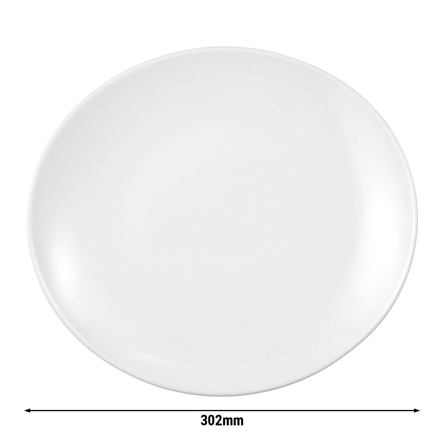 (6 stuks) SELTMANN WEIDEN | Bord - plat ovaal - 302x277mm - Wit