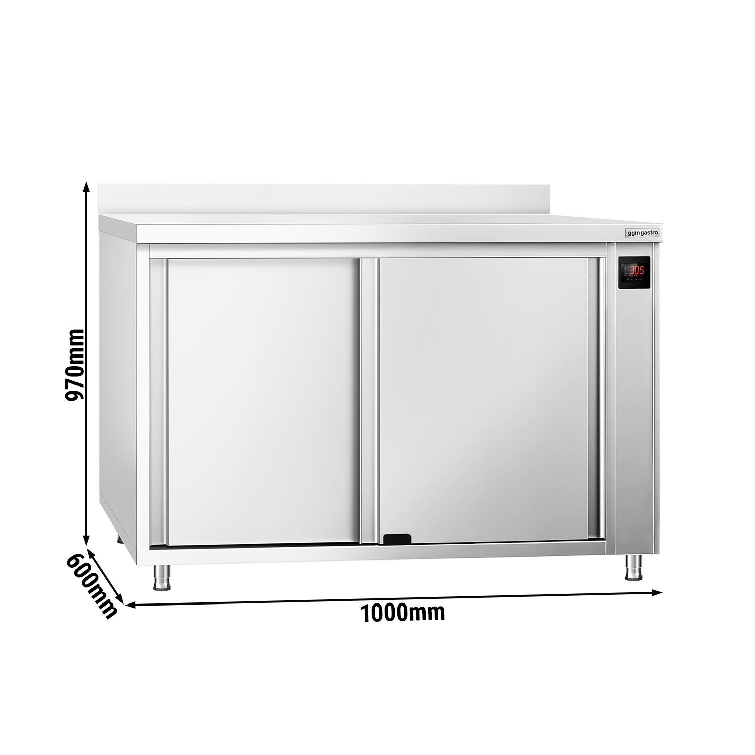 Armoire chauffante professionnelle - 1.5kW - 1 étagères - 1000x600x970mm