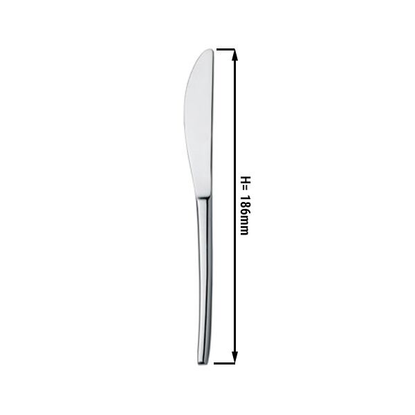 (12 pcs) Couteau à dessert Aleria - Acier inoxydable 13/0 - 186mm - 12 pièces