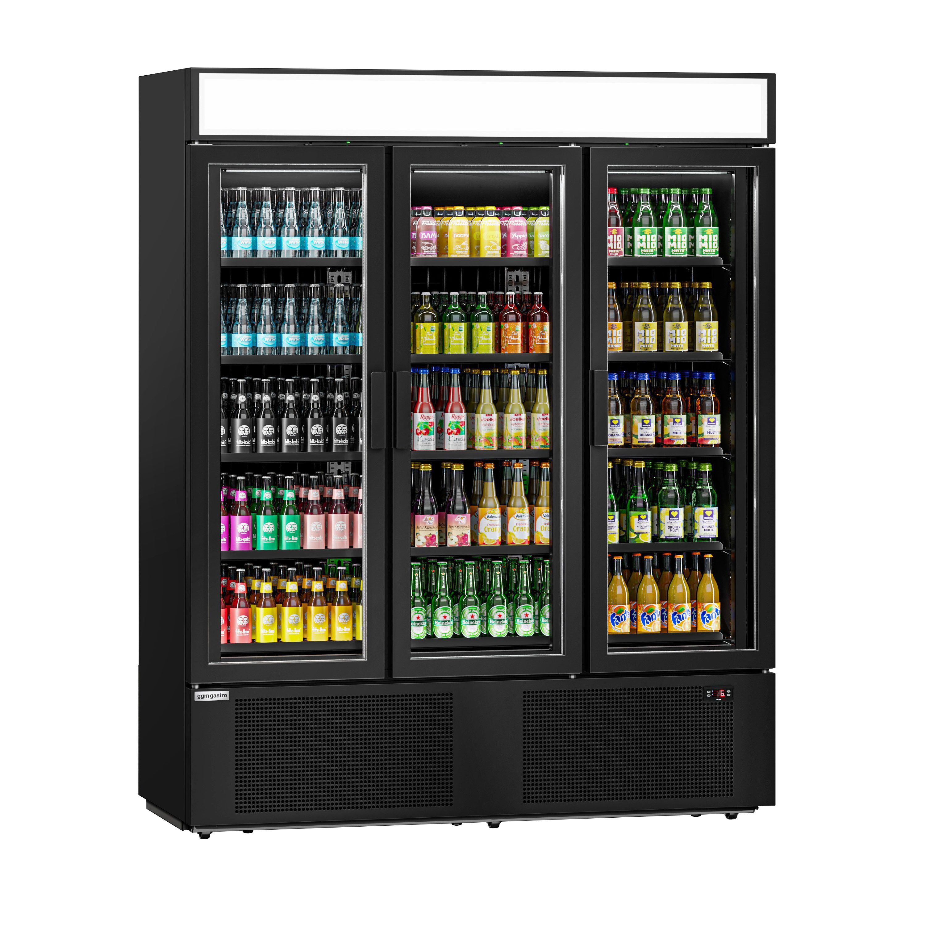 Vitrine réfrigérée à boissons - 1325 litres - avec 3 portes vitrées et écran publicitaire
