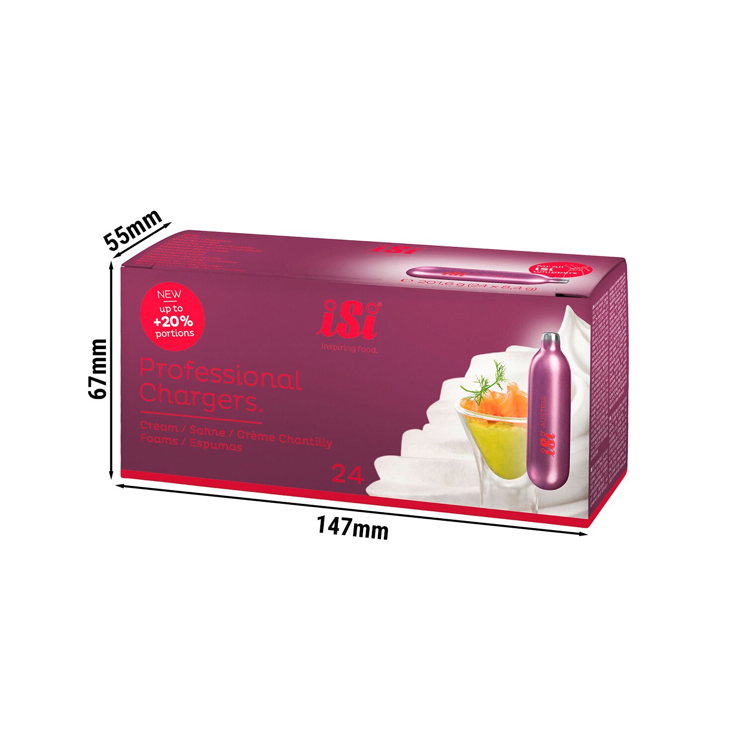 (24 pièces) ISI | Capsules pour distributeur de crème - 8,4 g