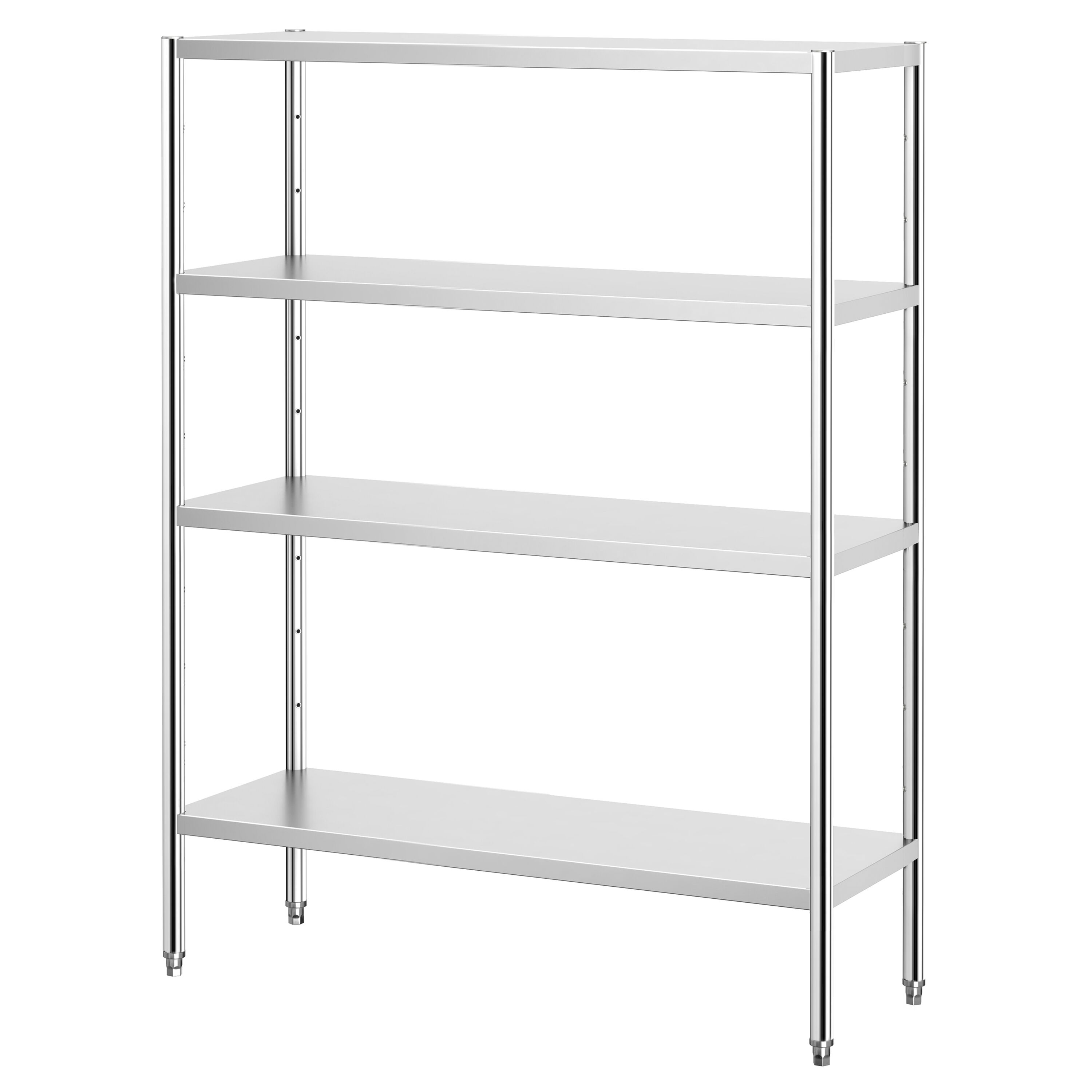 Étagère en inox PREMIUM - 1400 x 490 mm - avec 4 étagères (réglables)