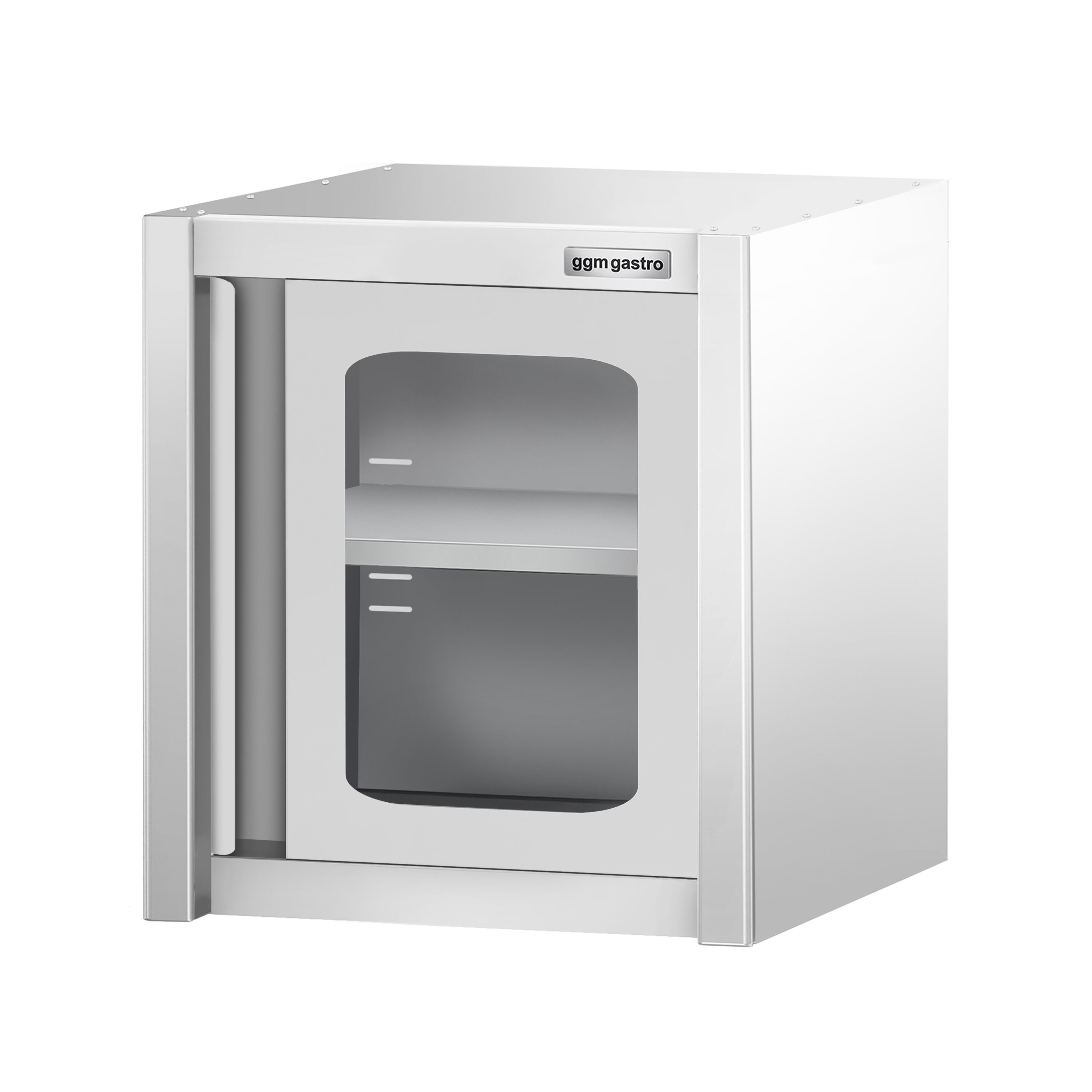 Armoire murale en acier inoxydable - 600x400mm - avec portes battantes vitrées - 650mm de haut