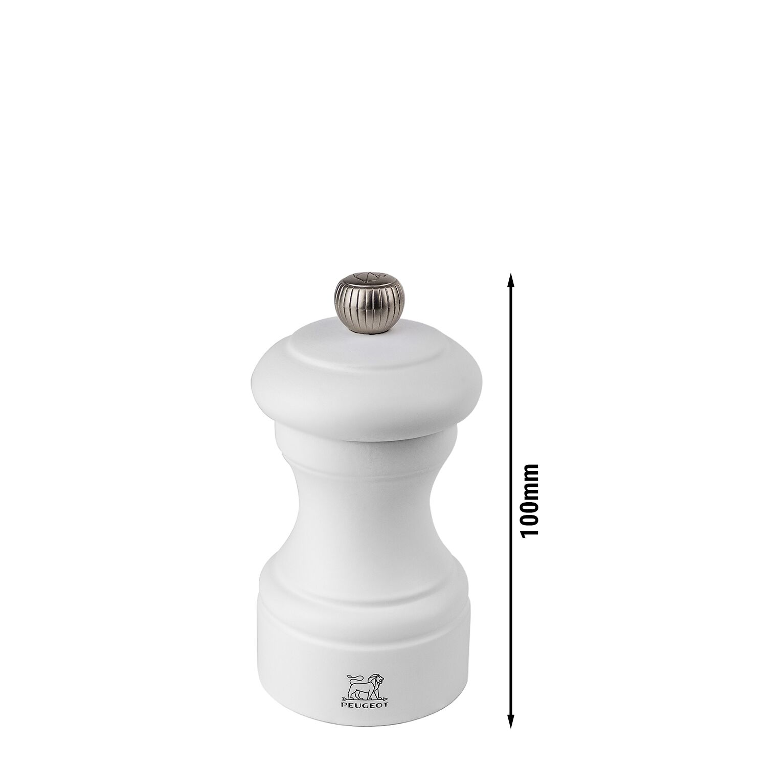 (6 pièces) PEUGEOT | BISTRO - Moulin à poivre - Bois - Blanc mat - Hauteur : 100 mm