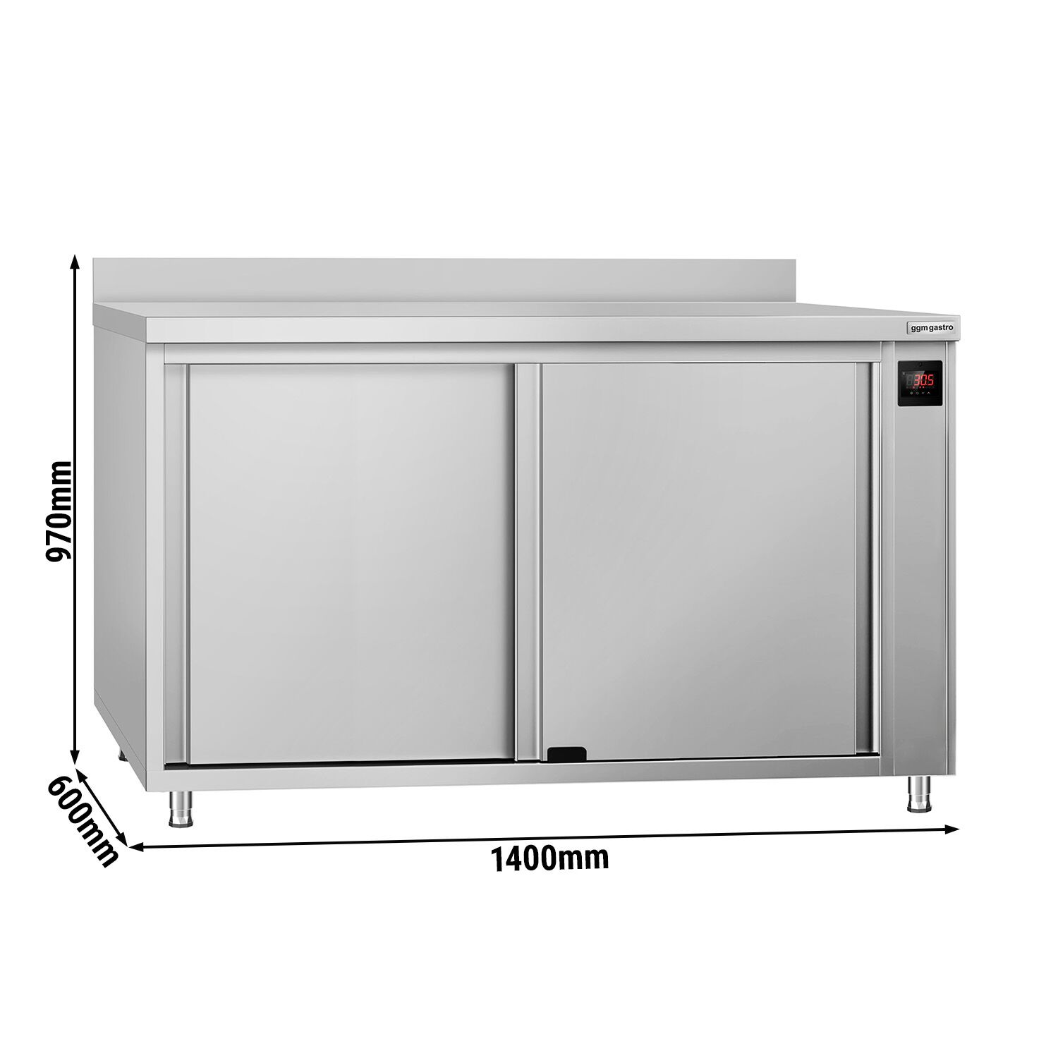 Armoire chauffante professionnelle - 1.5kW - 1 étagères - 1400x600x970mm