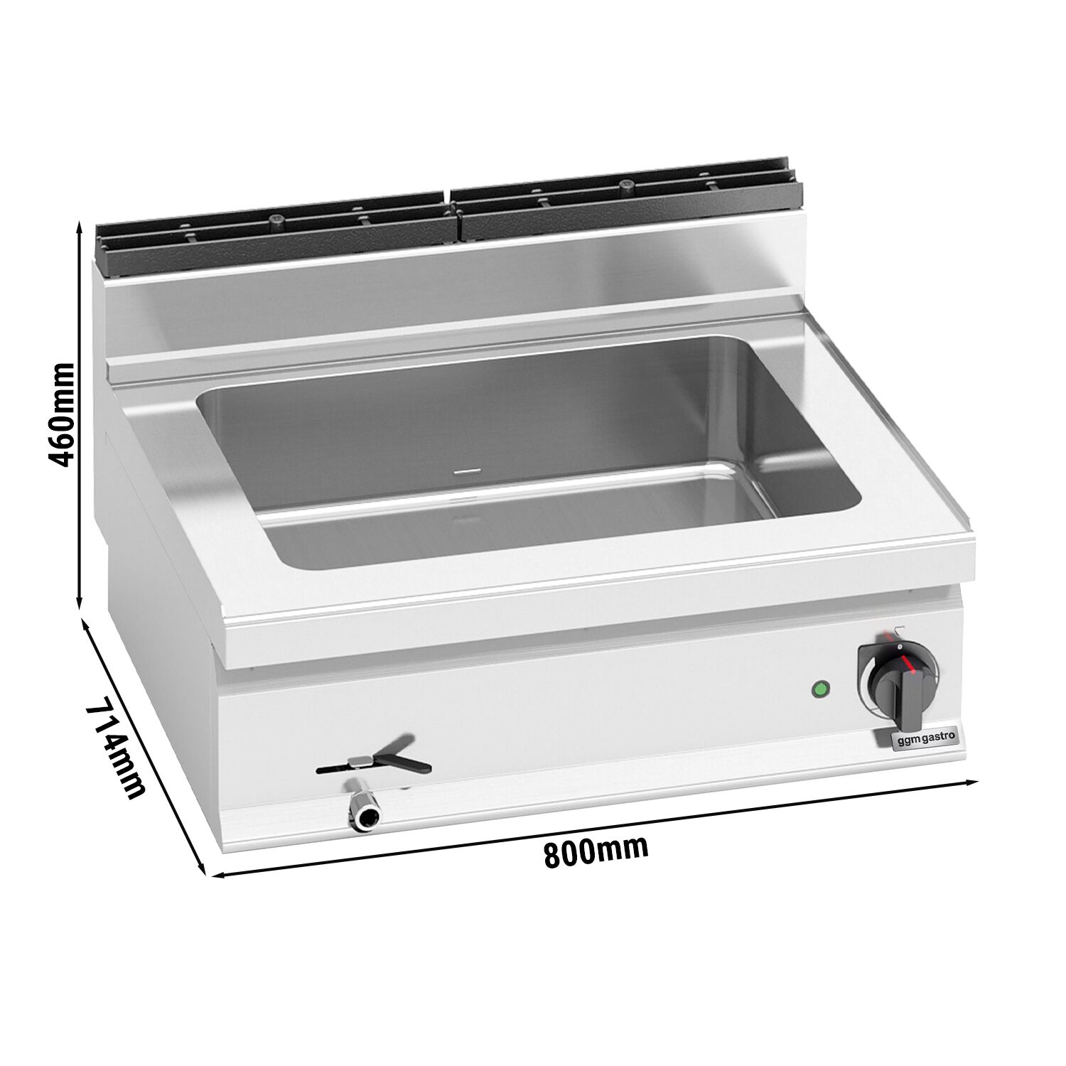 Bain-marie électrique – 2,4 kW – 2 × GN 1/1