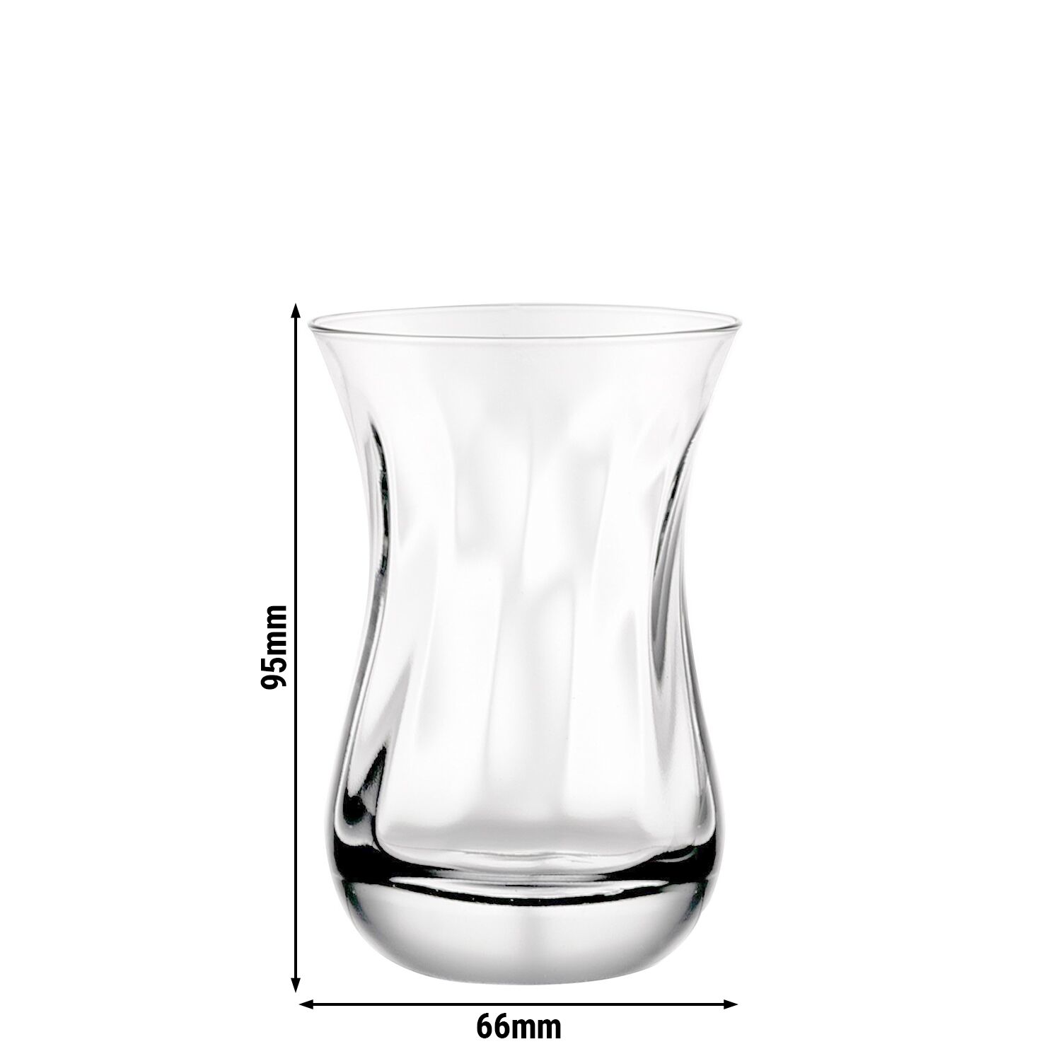 (72 pcs) Verre à thé texturé - AQUA - 160 ml