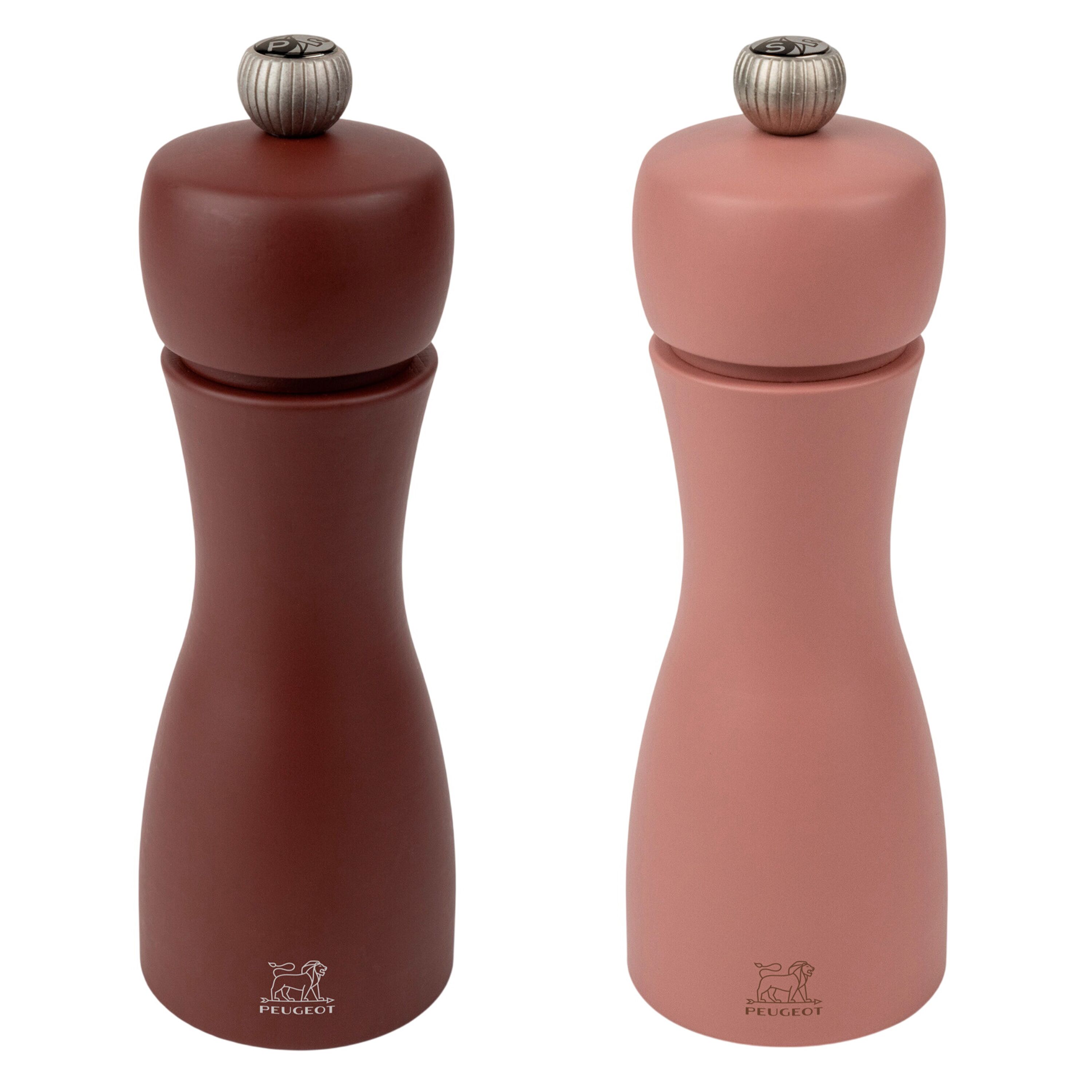 (6 pièces) PEUGEOT | TAHITI TERRE – Moulin à sel & poivre – Bois – Brun – Hauteur : 150 mm