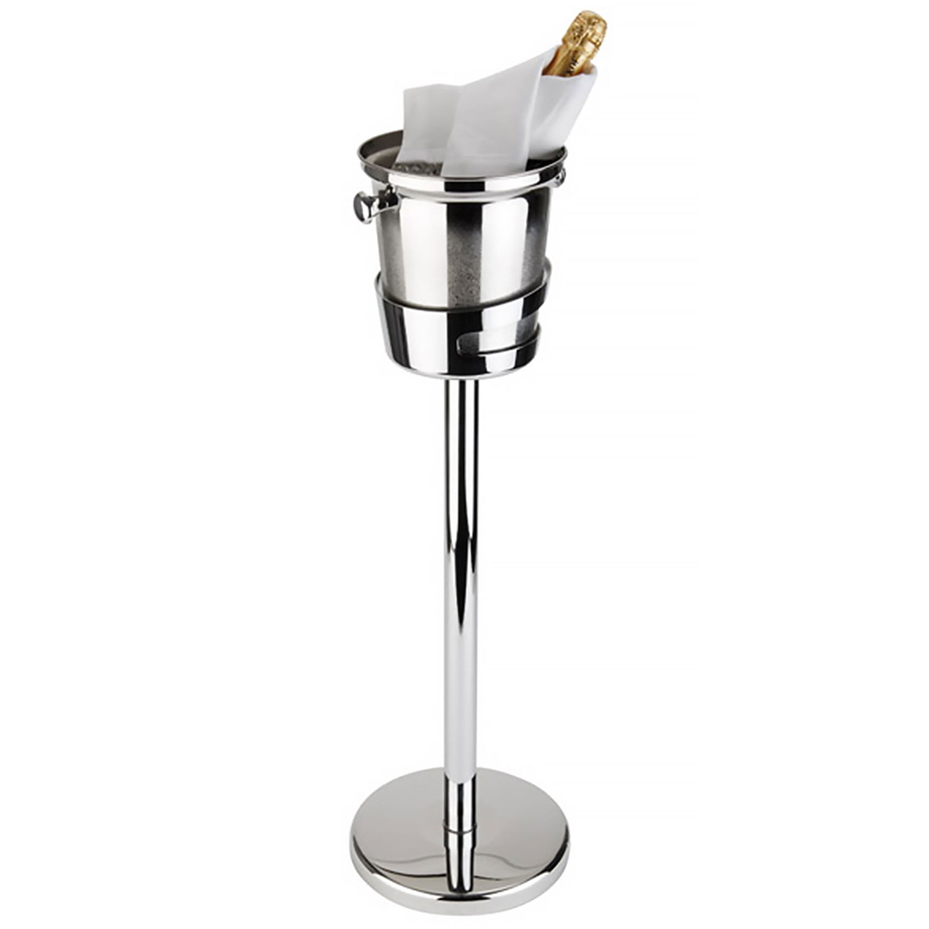 Support pour seau à champagne - Acier inoxydable - Hauteur:730mm - Ø175mm