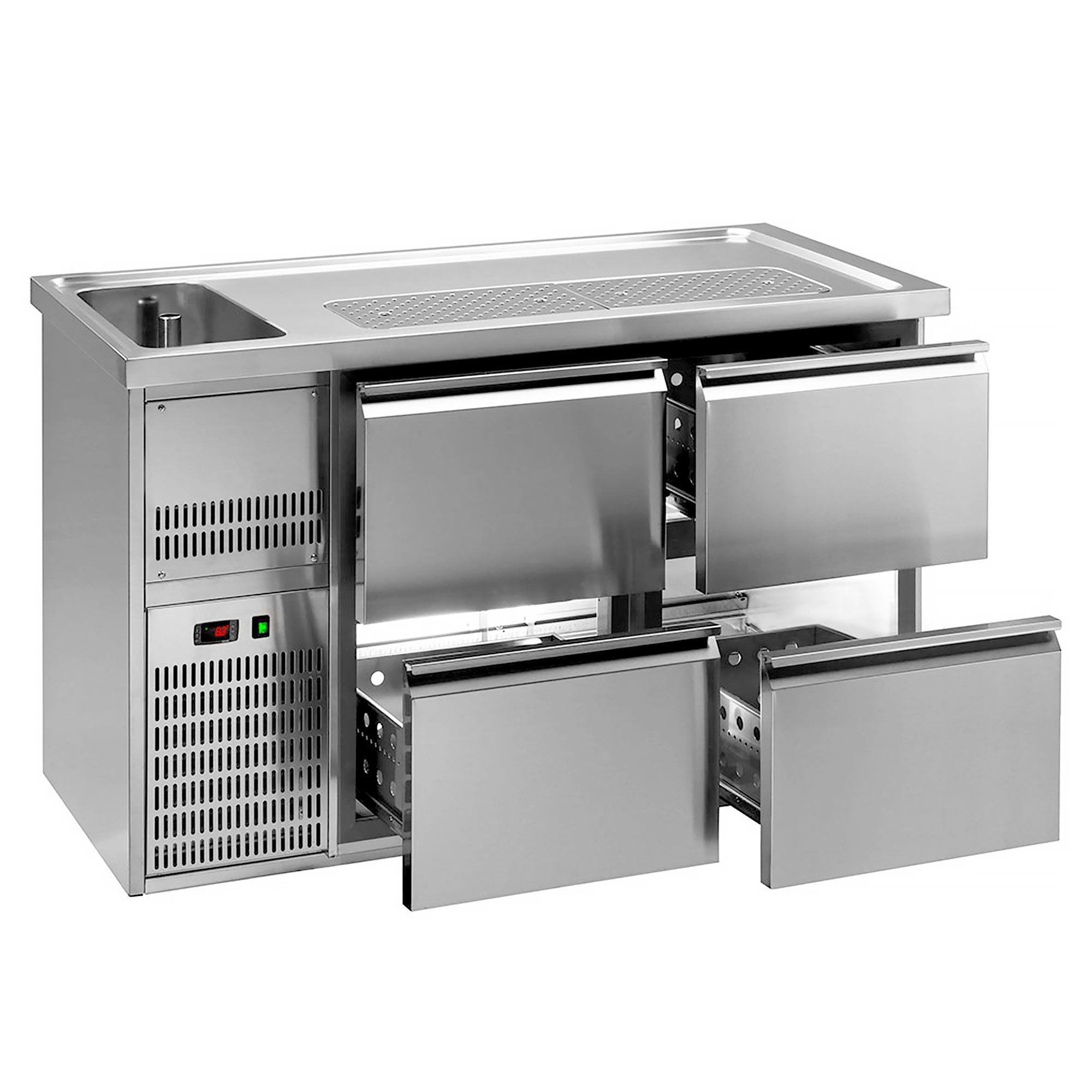 Direct Draw Beer Dispenser / Kegerator PREMIUM PLUS - 1550x700mm - 4 Drawers