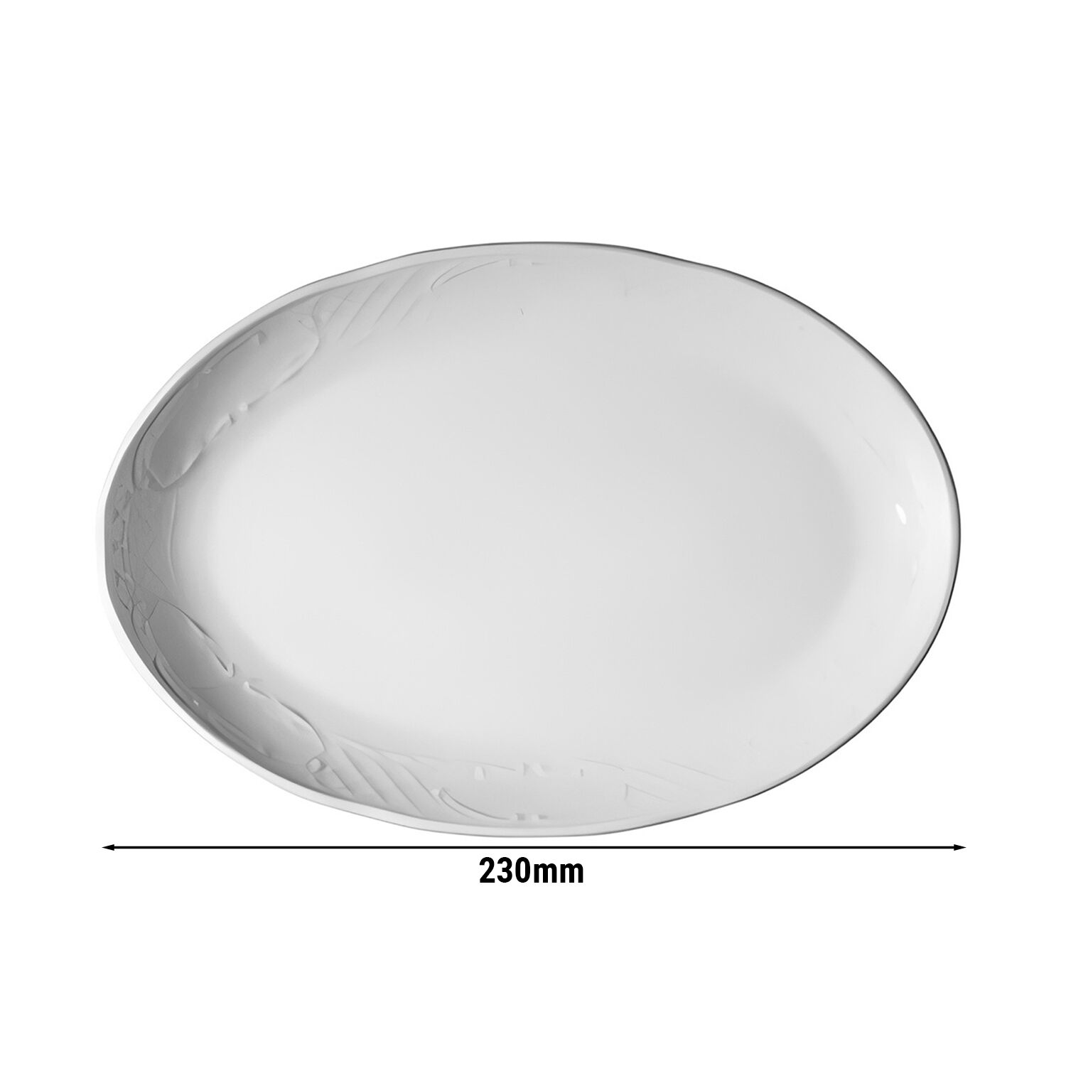 (12 pièces) CLASSICO - Assiette / plat - ovale - Longueur : 230 mm - Blanc