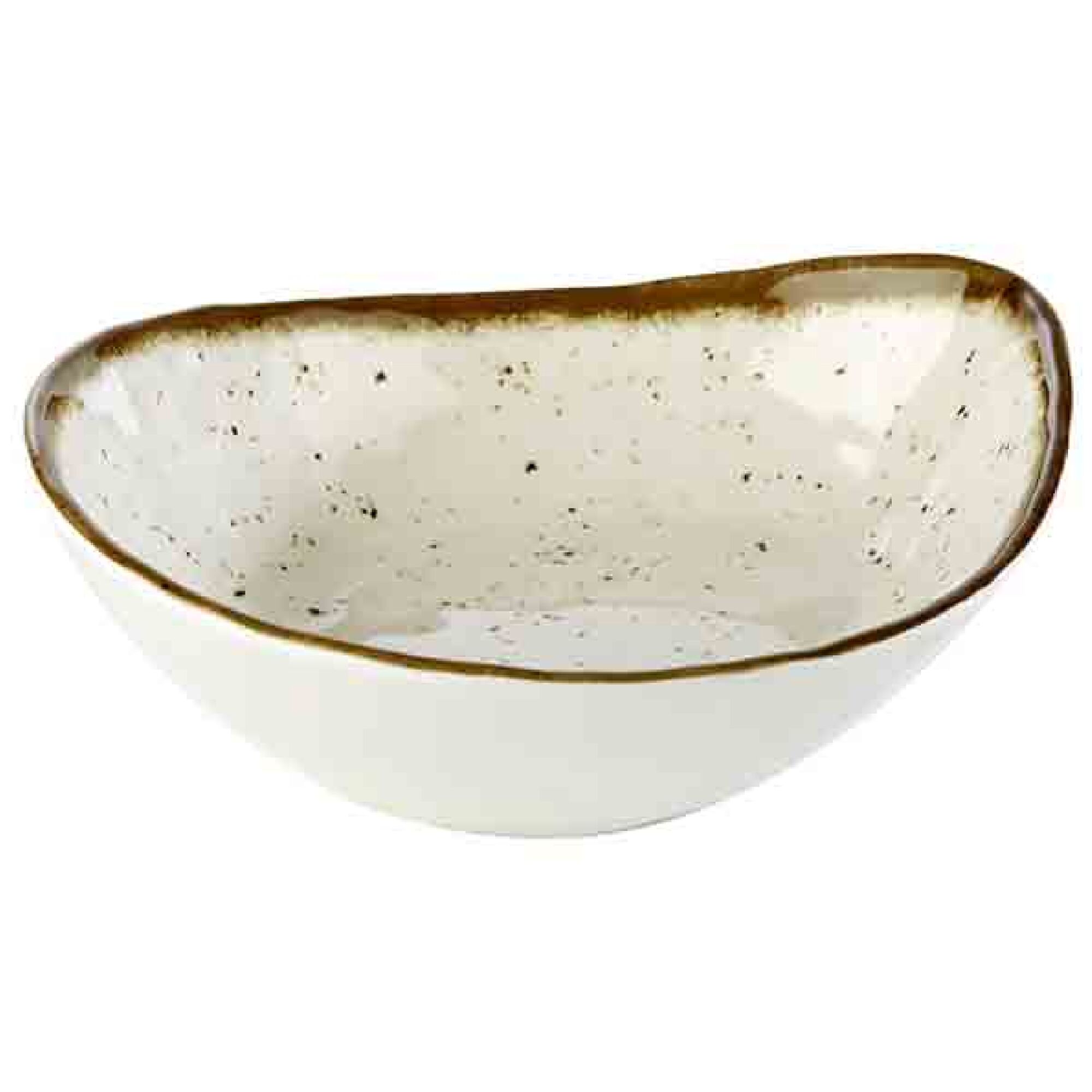 (6 pcs) Coupe - STONE ART - Mélamine - 600ml - 230x190mm - Profondeur : 65mm - Blanc/Brun