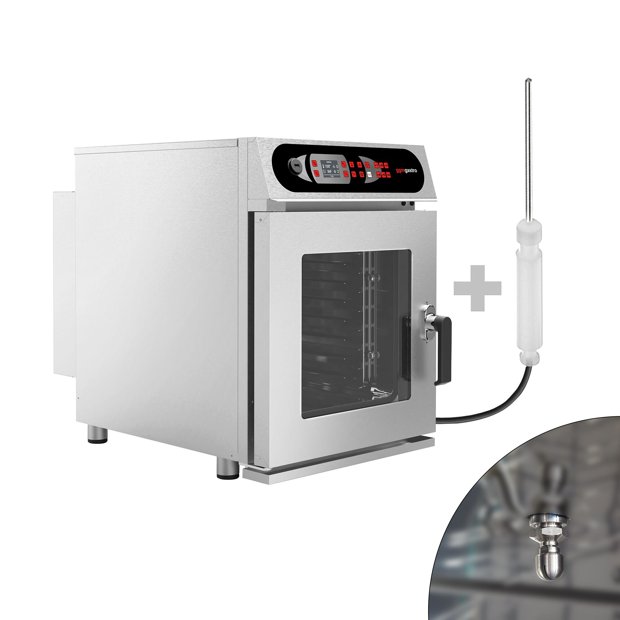 Four mixte - numérique - 6 x GN 1/1 - avec système de lavage et sonde de température
