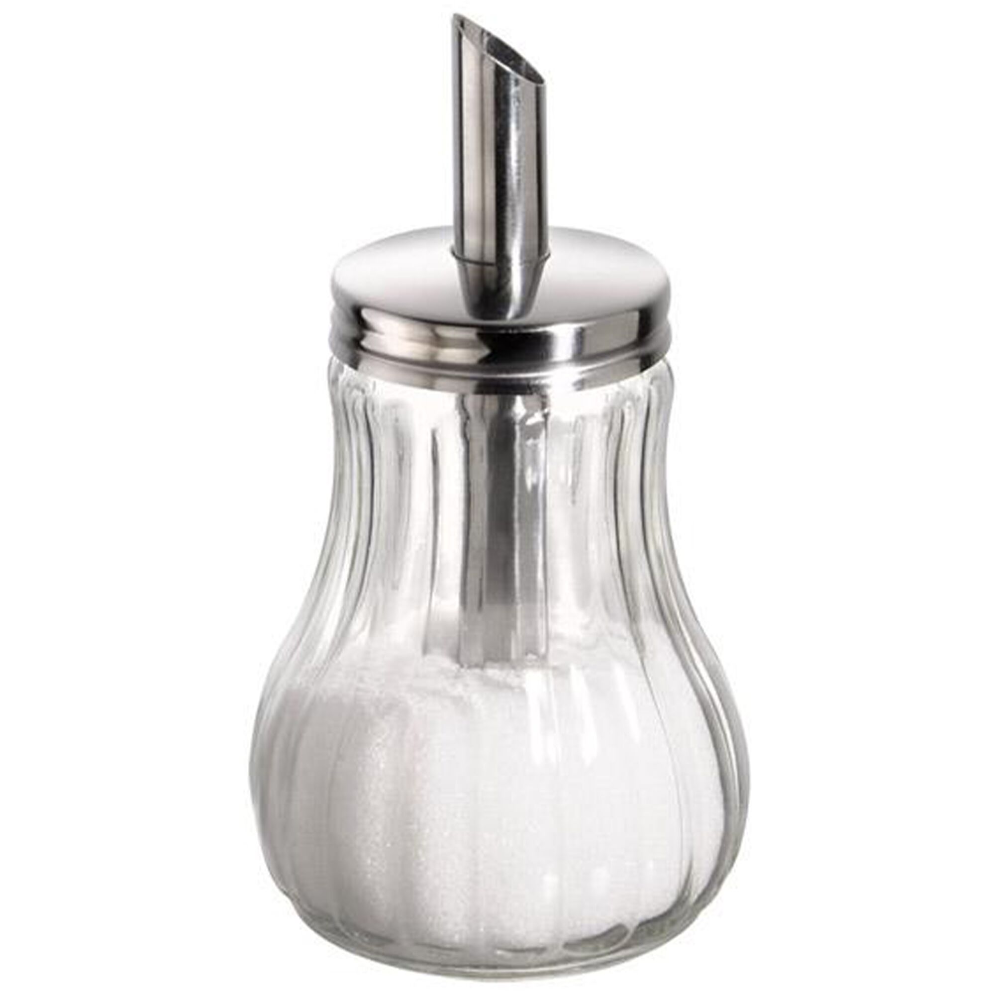 (6 pcs) Sucrier doseur - Verre - Ø80mm - 250ml - Hauteur:150mm