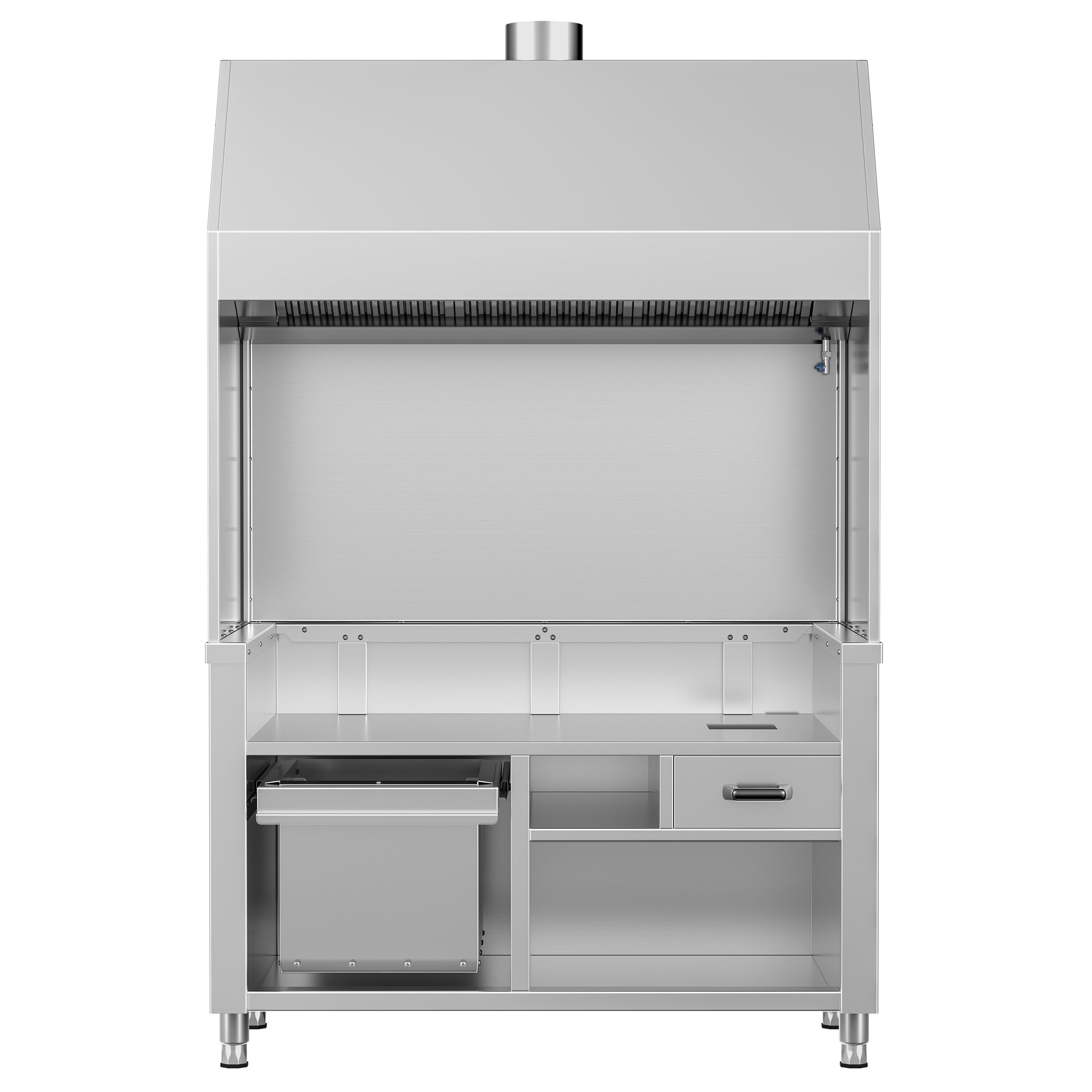 Élément neutre pour grill à charbon de bois / à gaz BERLIN – 1360 mm – inox