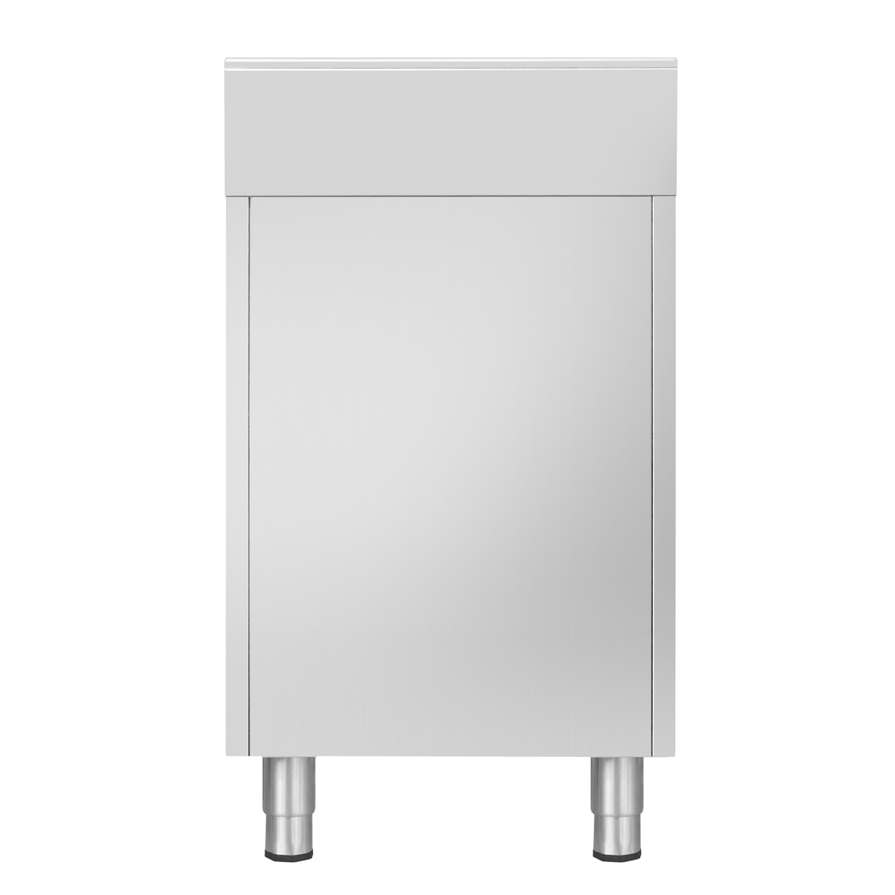 Meuble bas à tiroirs - Acier inoxydable - avec 5 tiroirs & dosseret 100mm - 500x700mm