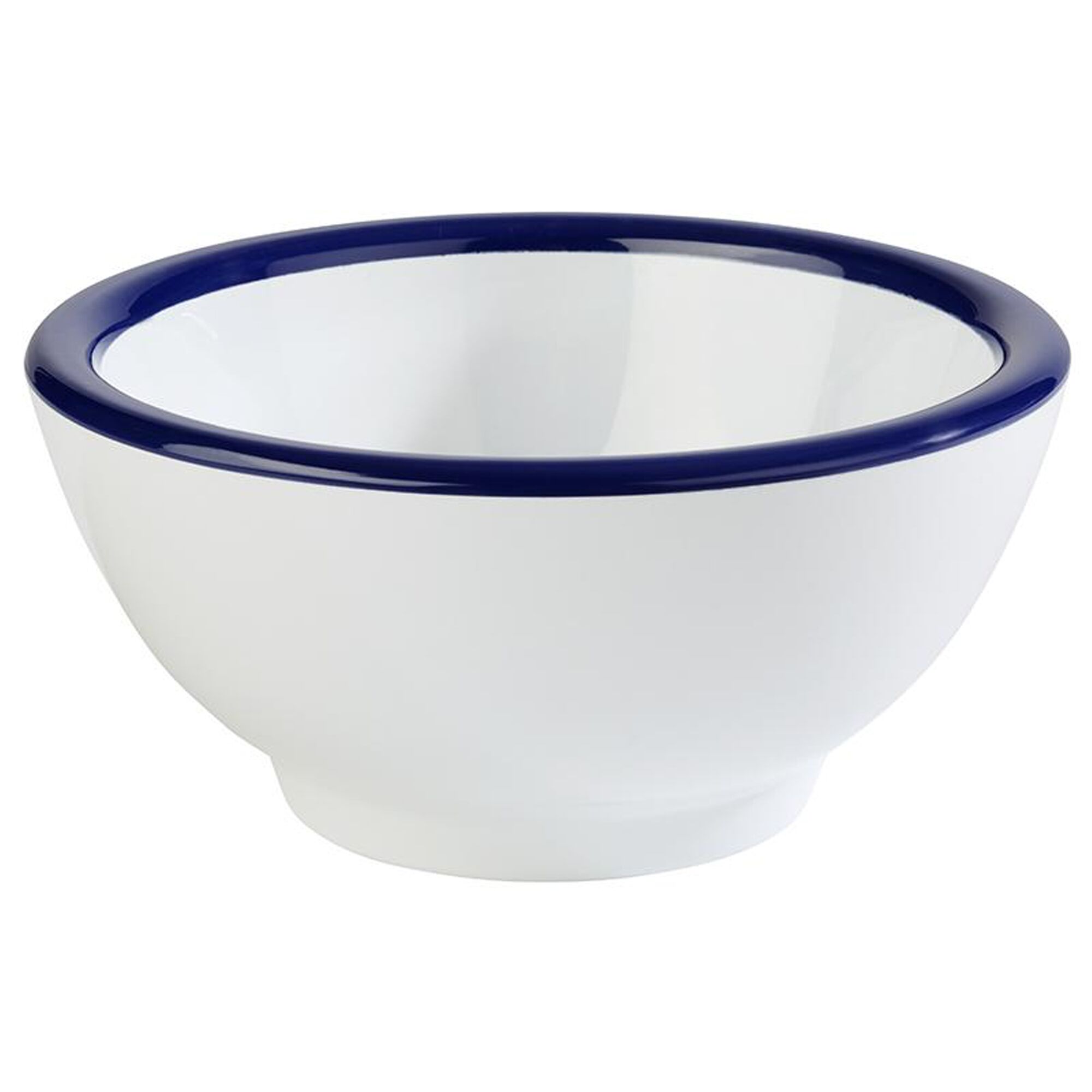 (6 pcs) Coupe - ENAMEL LOOK - Mélamine - 300ml - carré - 130x130mm - Profondeur : 65mm - Blanc/Bleu