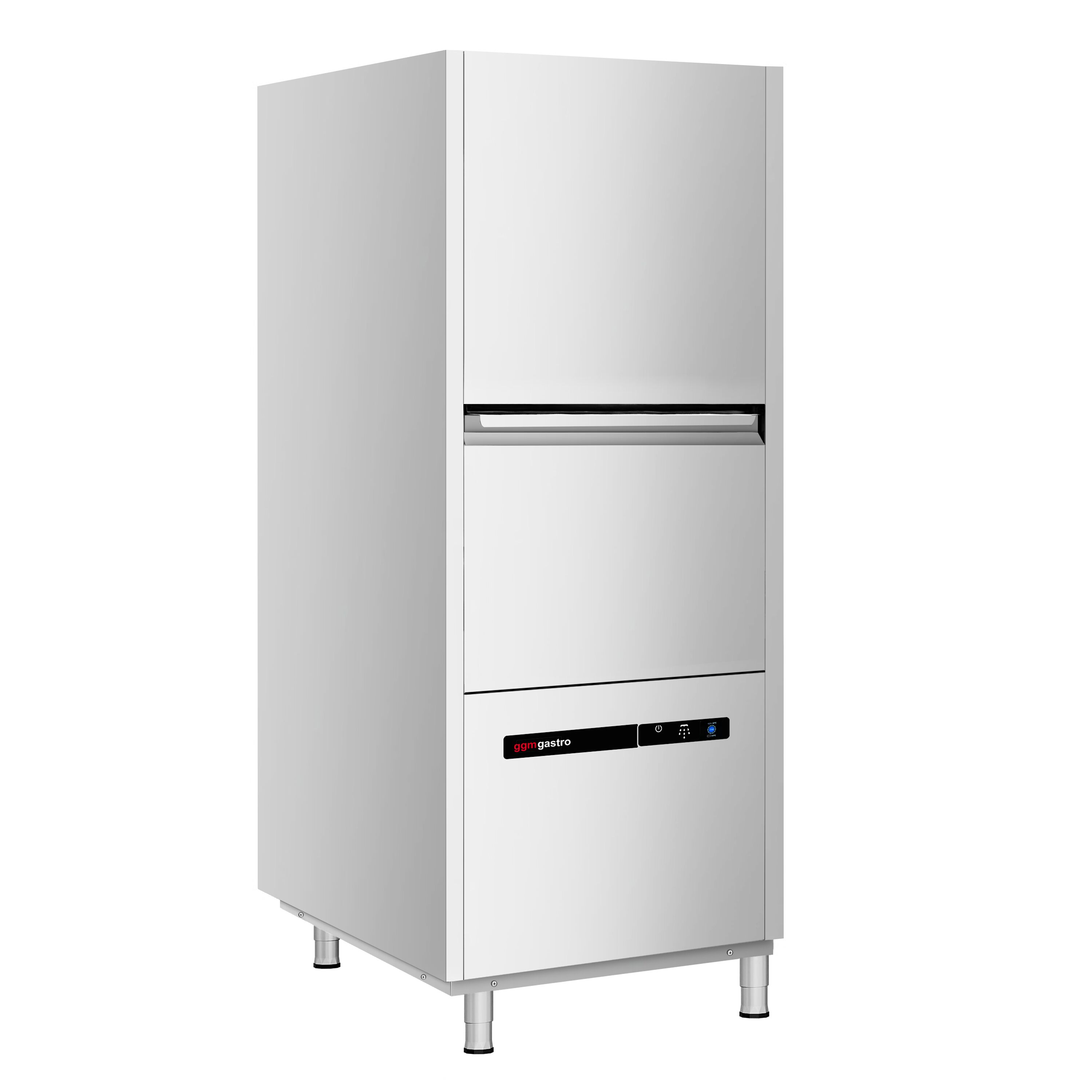 Doppelwandige Topfspülmaschine - Touch - 16,7 kW - mit Reiniger- & Laugenpumpe