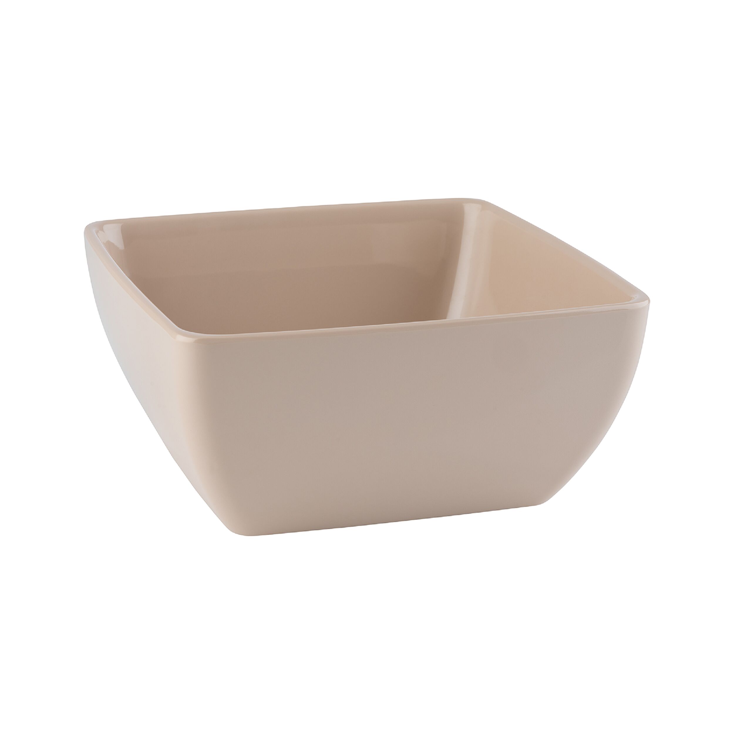 (6 st) Skål - PURE - Melamin - 3,8 l - fyrkantig - 250x250 mm - stapelbar - beige