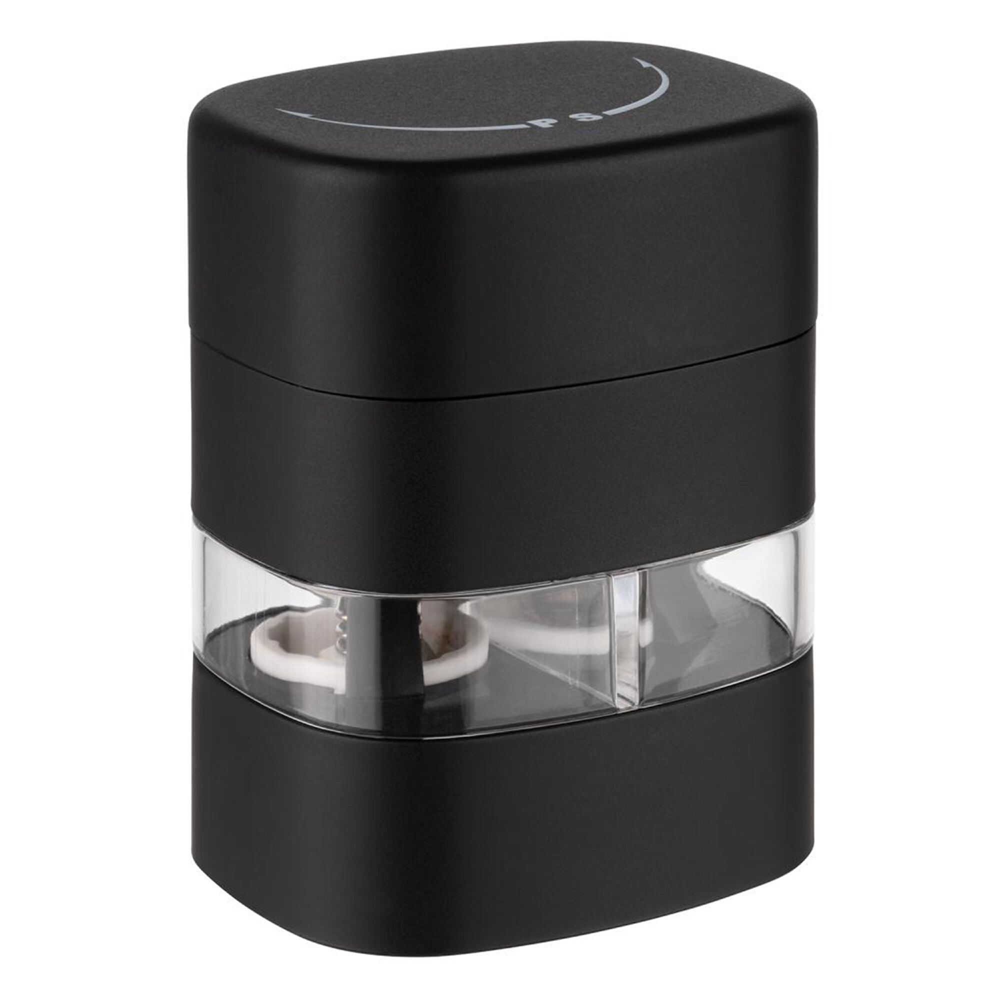 (6 pièces) Moulin 2-en-1 sel & poivre – plastique – hauteur : 80 mm – Noir