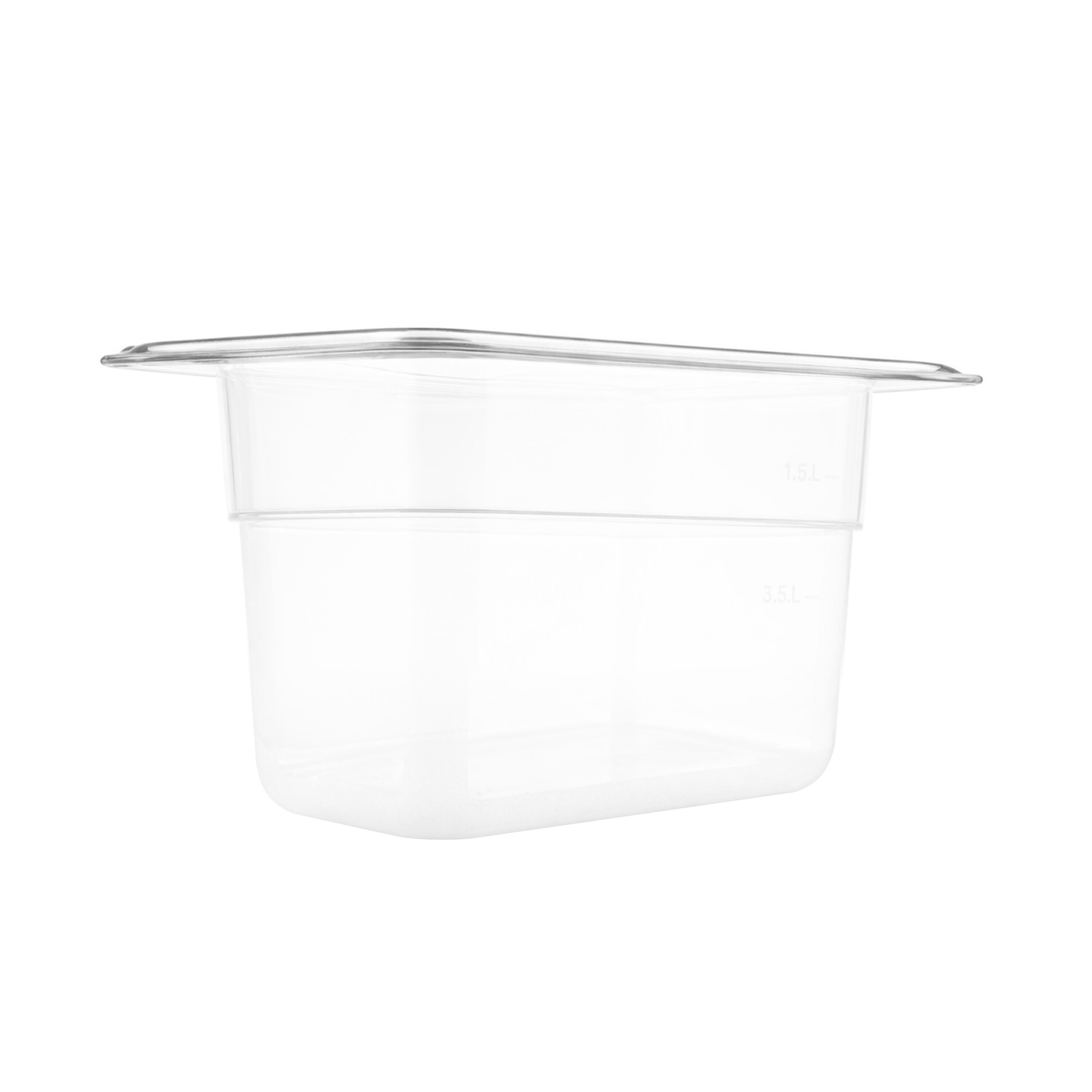 (6 pièces) Bac en Polypropylène - GN 1/9 - Translucide - 0,57 L - Hauteur : 65 mm